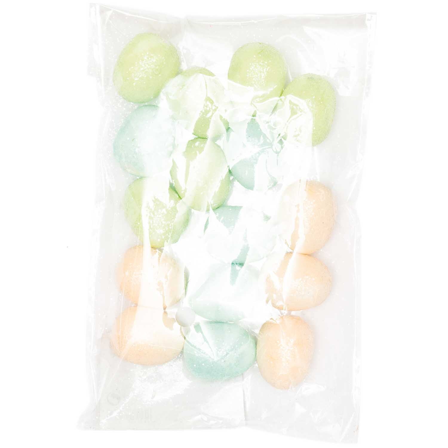 Glitter-Eier pastell 3cm 16 Stück Glitter-Eier pastell 3cm 16 Stück