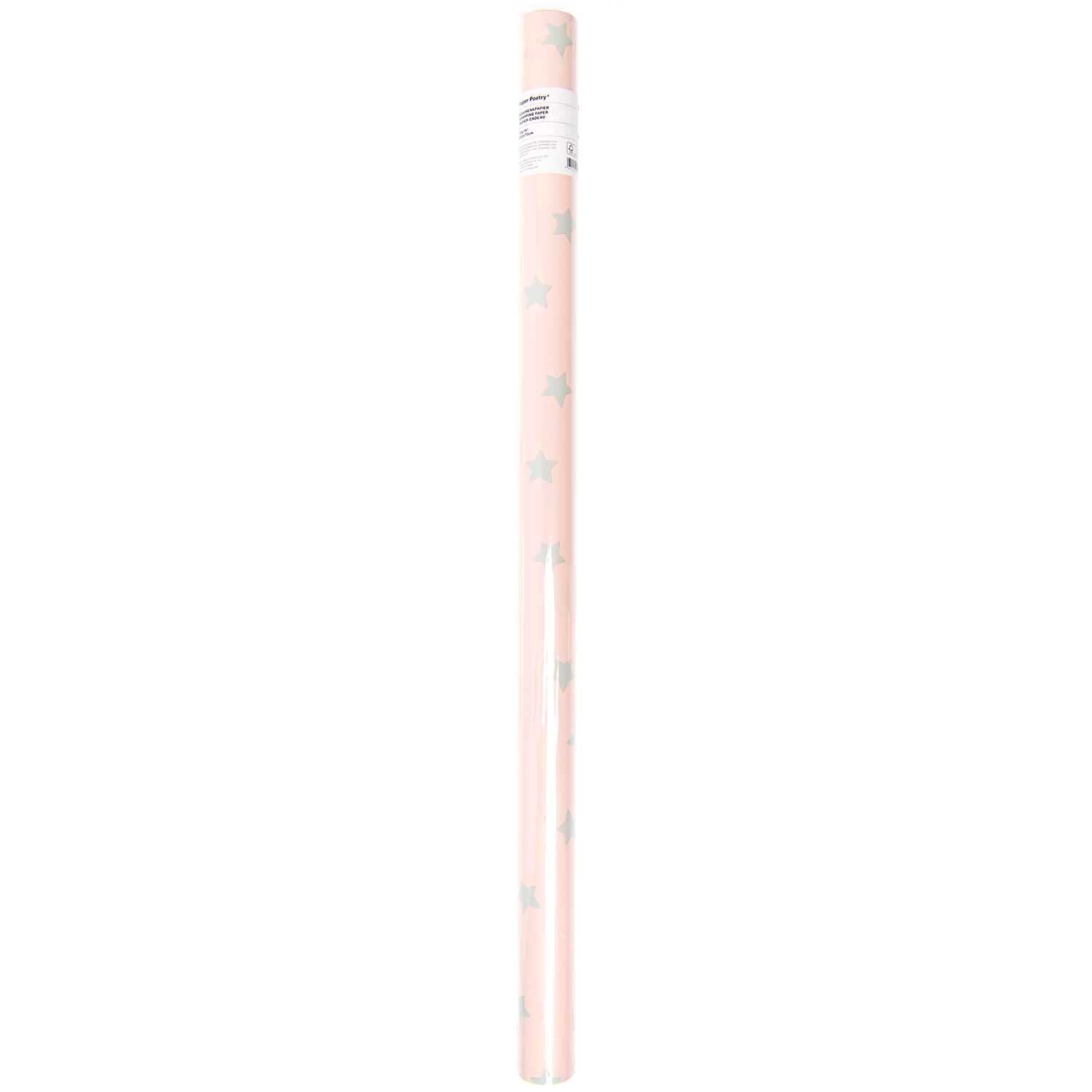 Paper Poetry Geschenkpapier Nostalgic Christmas Sterne rosa 70cm 2m von Rico Design