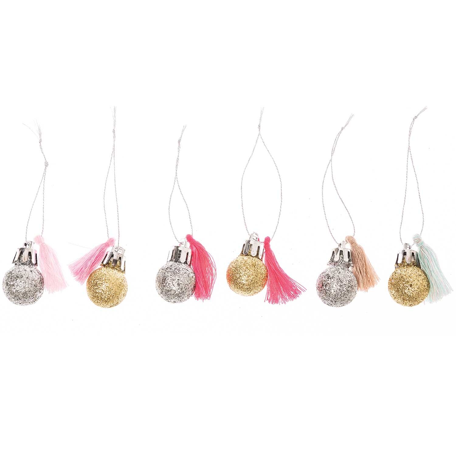 Mini-Kugel-Anhänger neon-pastell 6 Stück Mini-Kugel-Anhänger neon-pastell 6 Stück