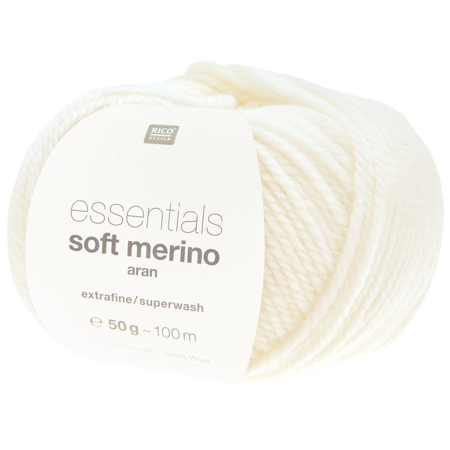 Essentials Soft Merino aran 50g 100m Farbe Natur von Rico Design