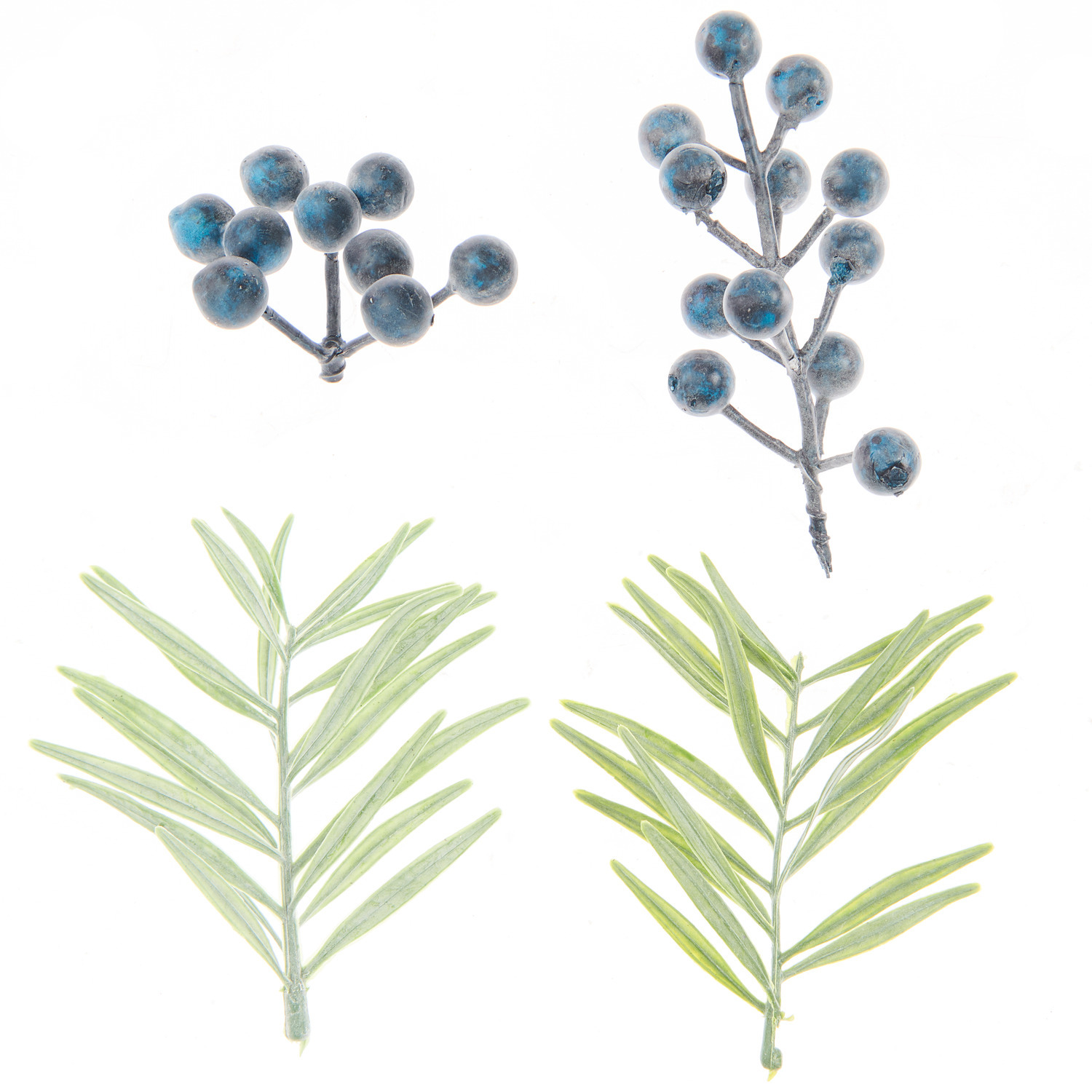 Deko-Set Schlehenbeeren/Zweige geeist Blau Deko-Set Schlehenbeeren/Zweige geeist Blau