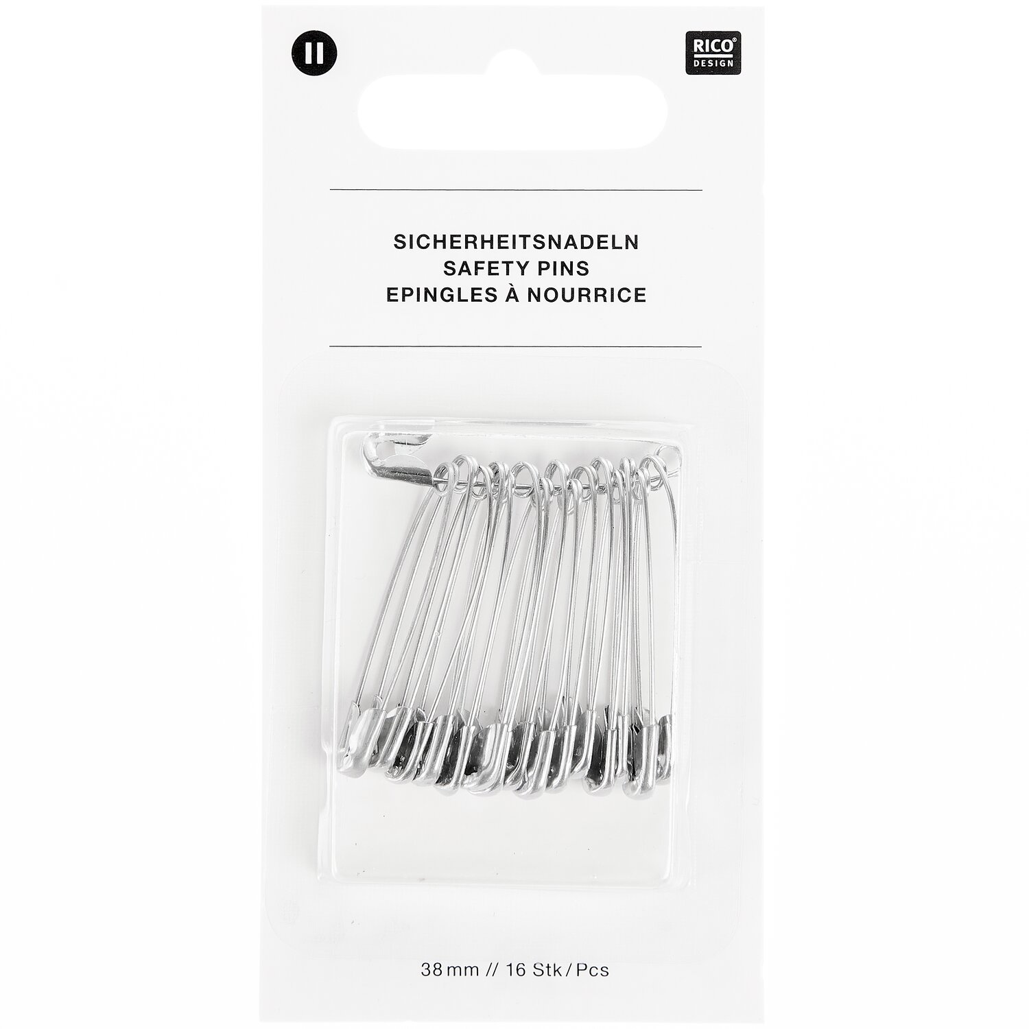Sicherheitsnadeln 38mm 16 Stück von Rico Design