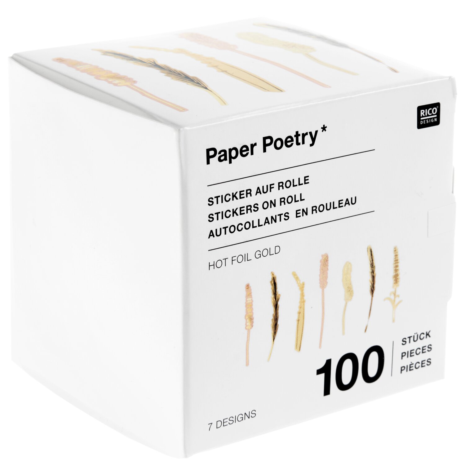 Paper Poetry Sticker auf Rolle Gräser 100 Stück von Rico Design