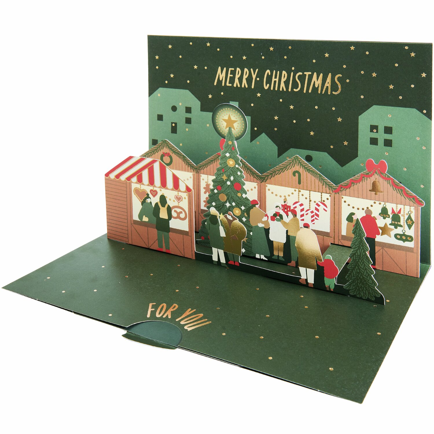 Pop-Up Karte Weihnachtsmarkt für Geldgeschenke  A5 von Rico Design