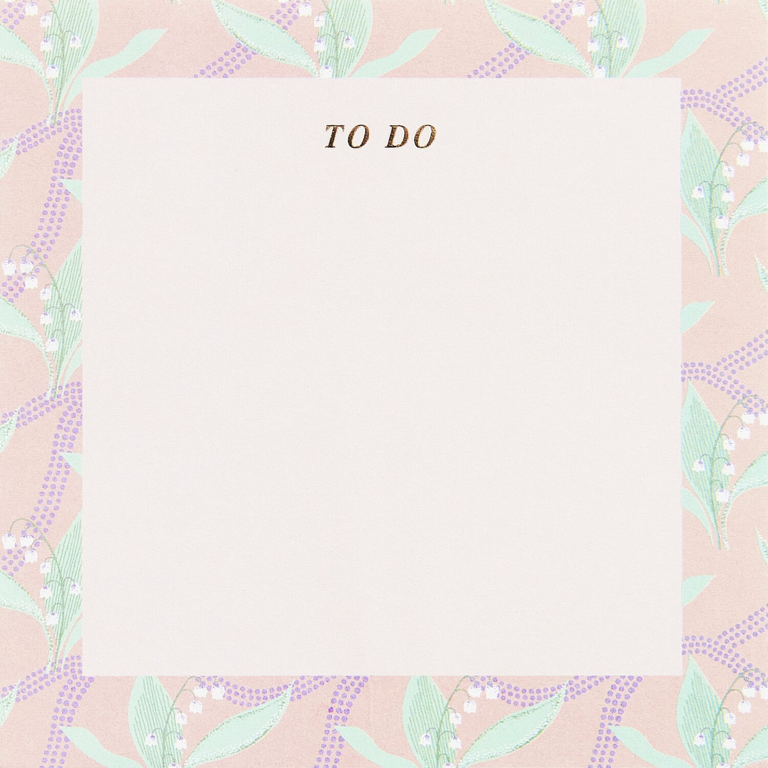 Paper Poetry Notizzettel-Box Flower Frames mit 200 Blatt, 9x9cm. Zartes Blumenmuster in Pastelltönen umrahmt die cremefarbene Fläche.