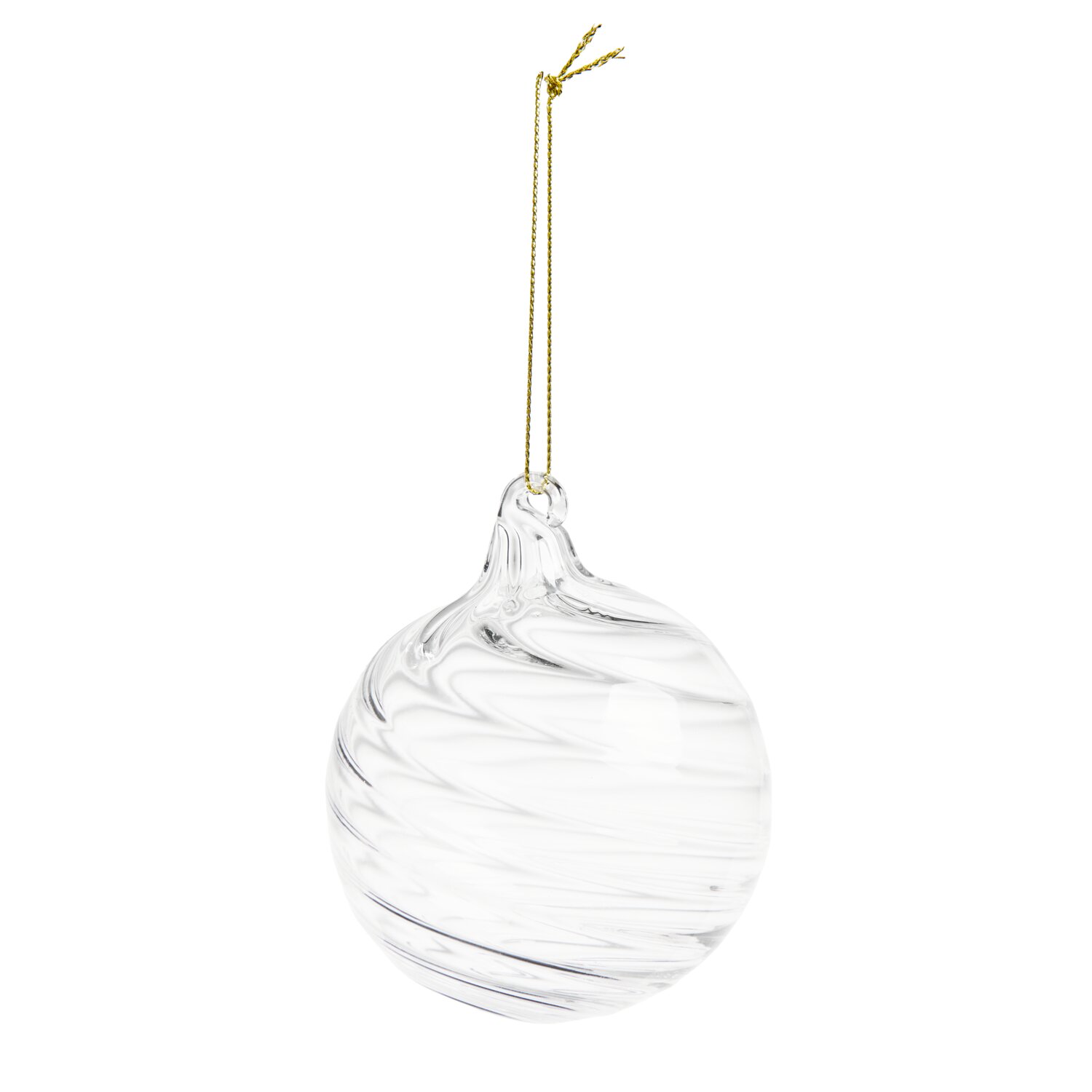 Glaskugel geschwungen klar Größe Ø8cm von Rico Design