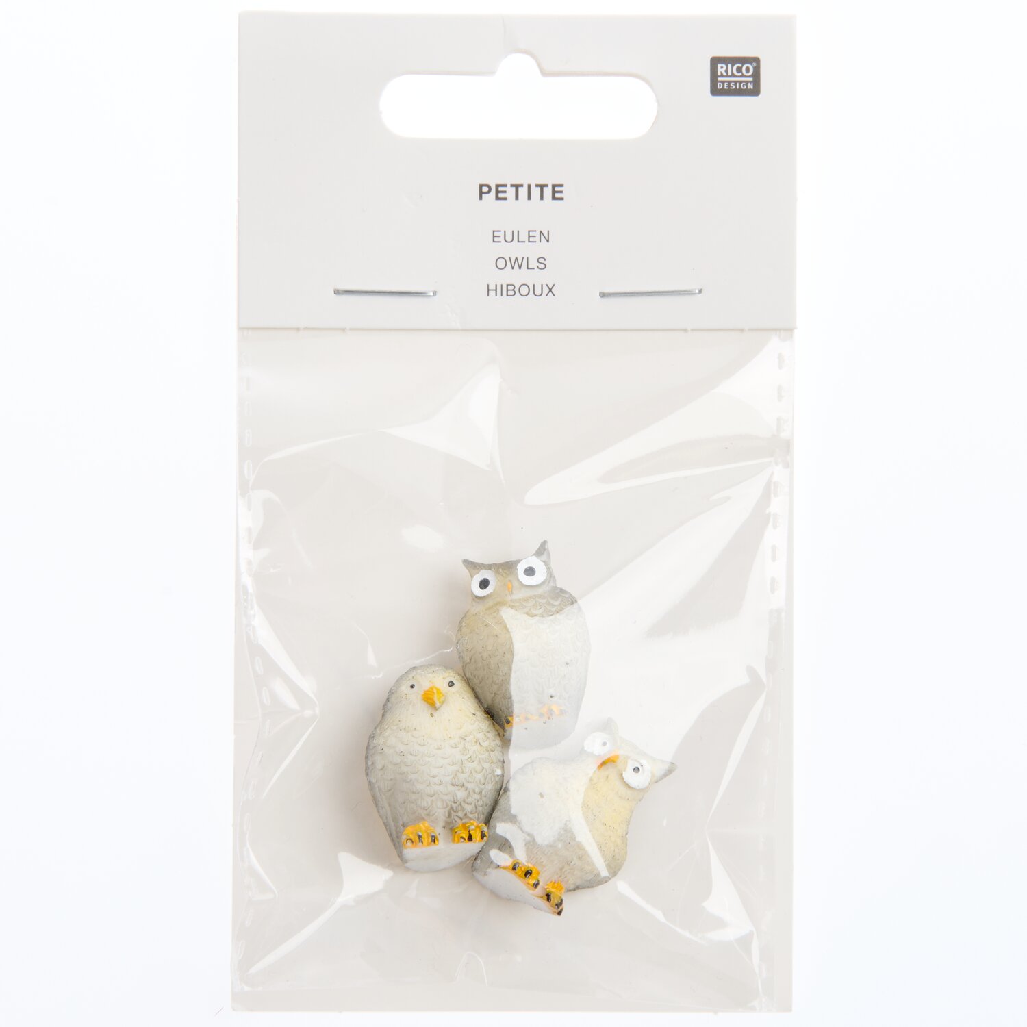 Miniatur Eulen Set 3 Stück von Rico Design