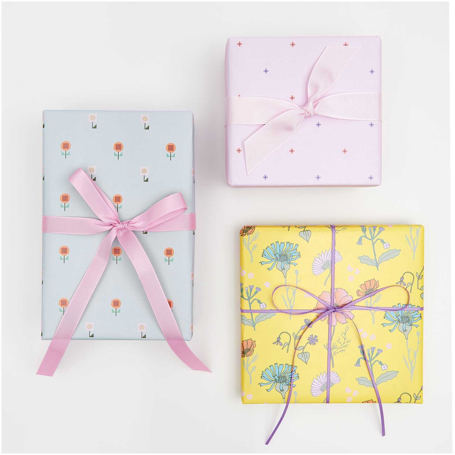 Geschenkpapier Blumen Blau Geschenkpapier Blumen Blau