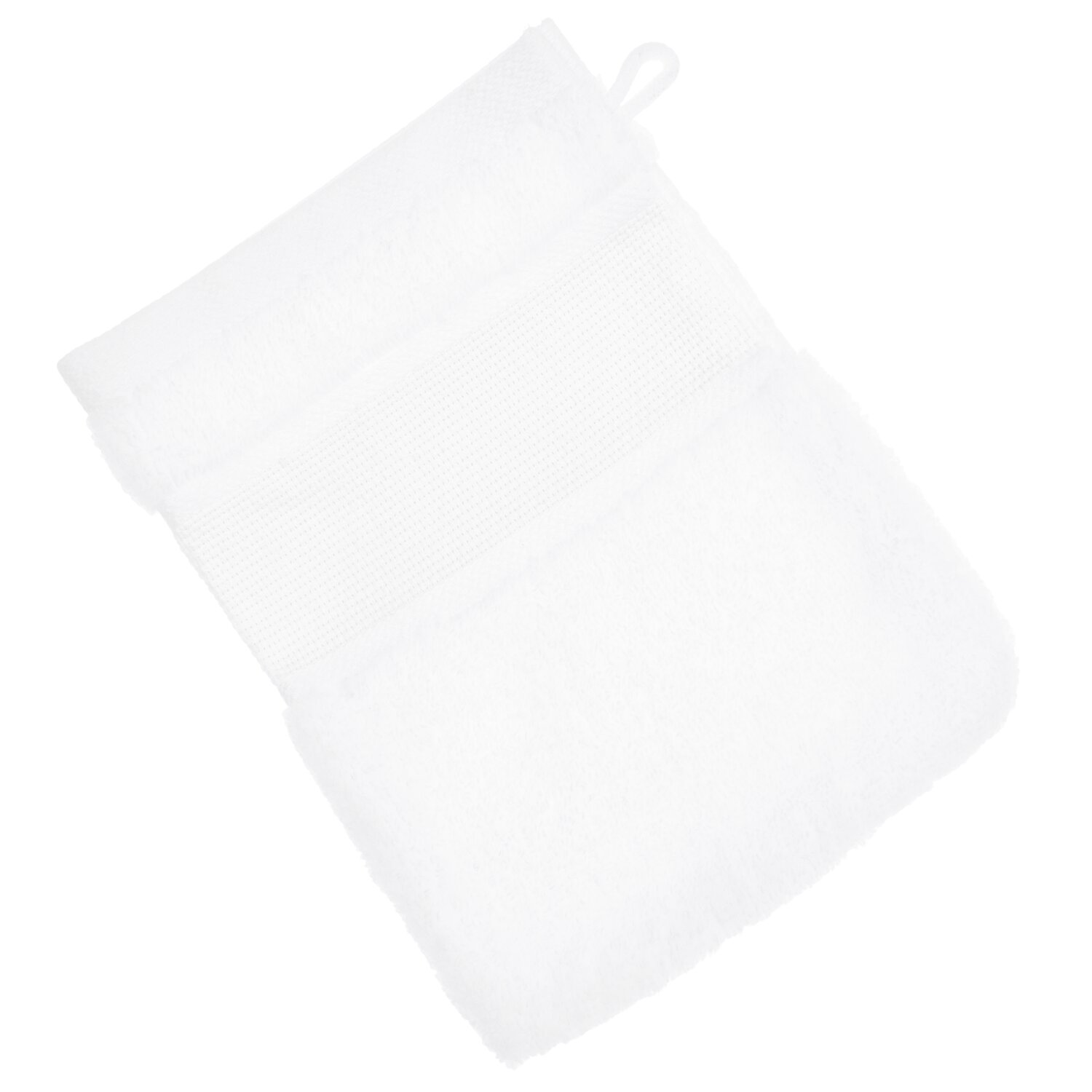 Waschhandschuh von Rico Design, GOTS-zertifiziert, 15x21cm, zeigt weiches Frottier mit Aufhängeschlaufe für sanfte, nachhaltige Körperpflege