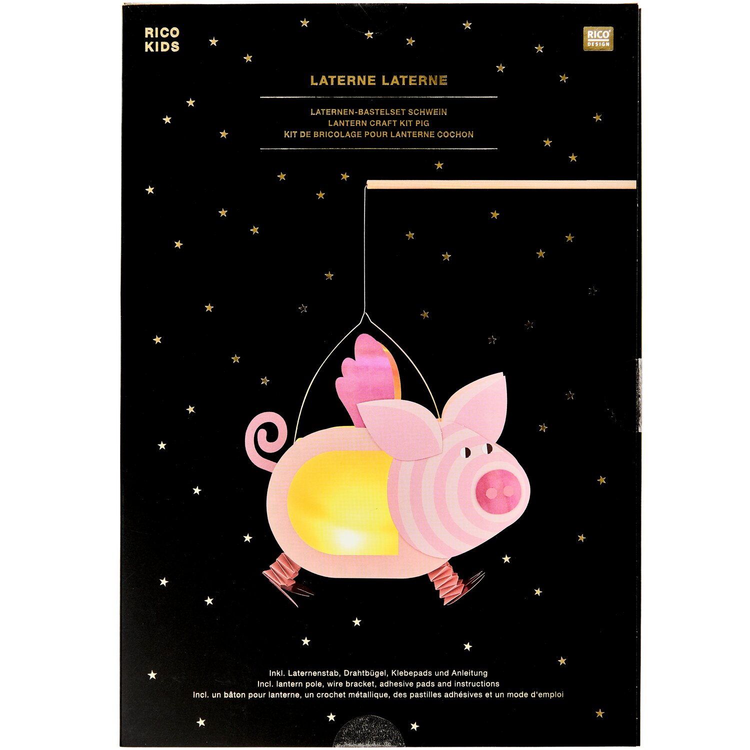 Bastelset Schweinchen-Laterne von Rico Design