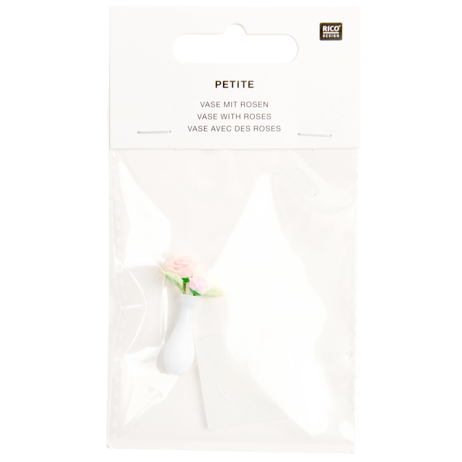 Miniatur Vase mit Rosen von Rico Design