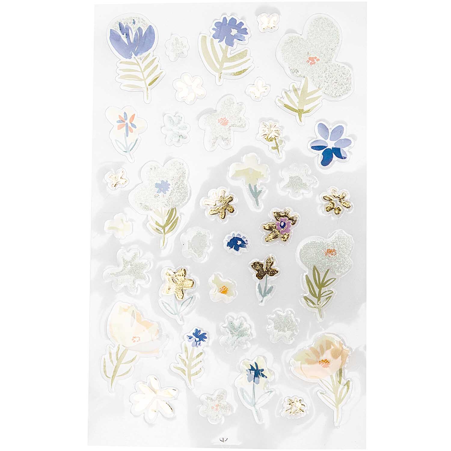Paper Poetry Gelsticker Crafted Nature blau von Rico Design