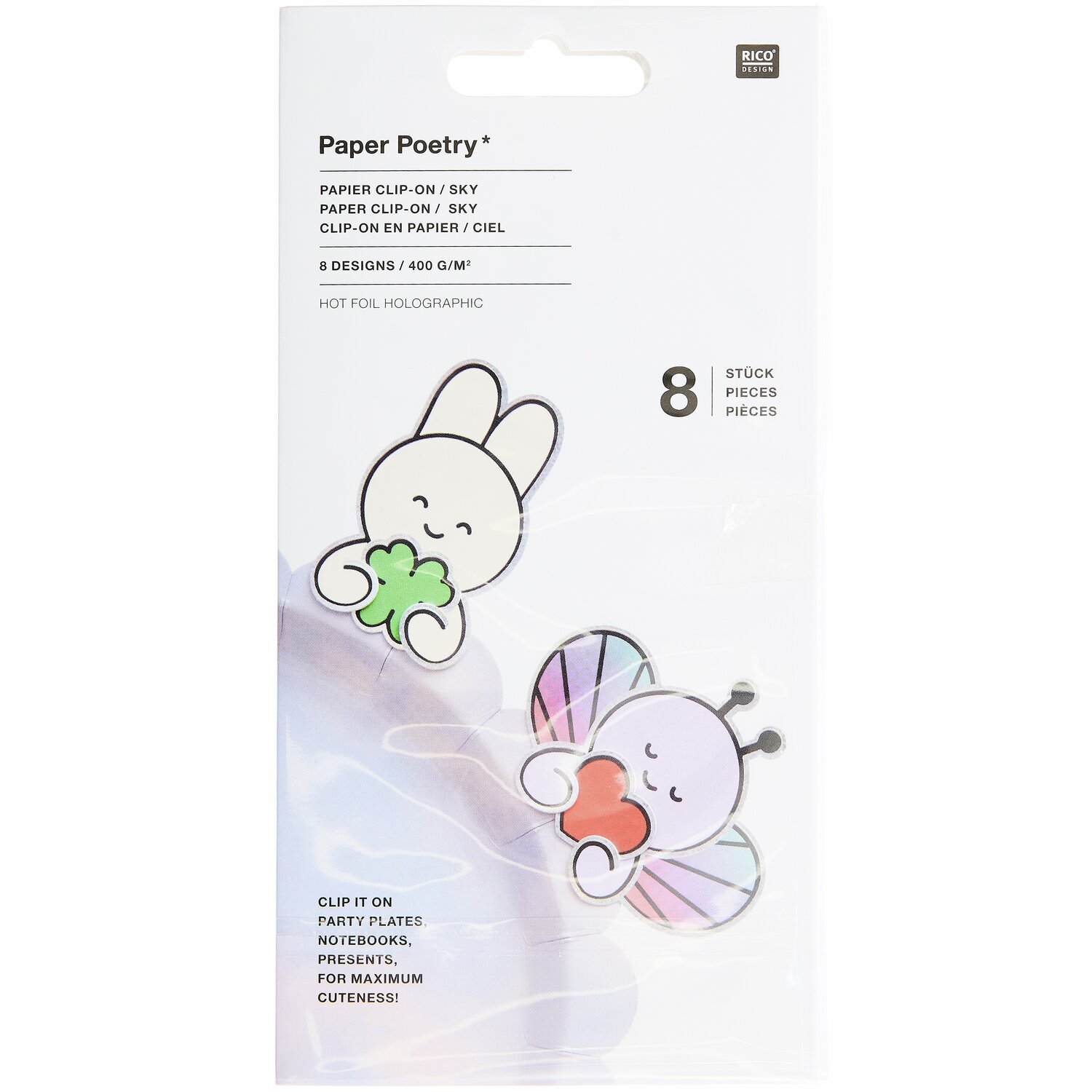 Paper Poetry Clip-Ons Chingu Sky 14-teilig von Rico Design