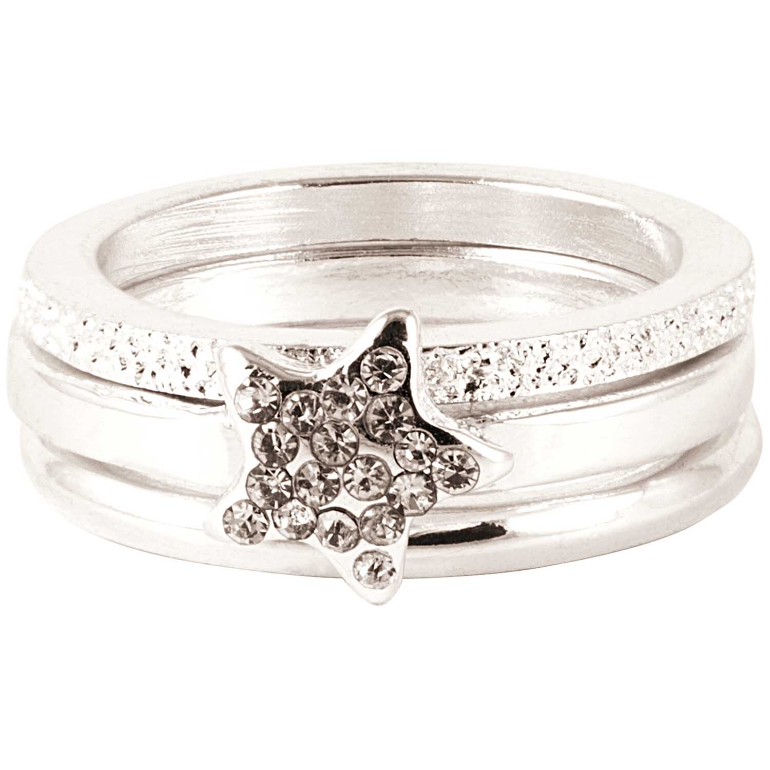 Ring mit Stern Strass 16mm Ring mit Stern Strass 16mm