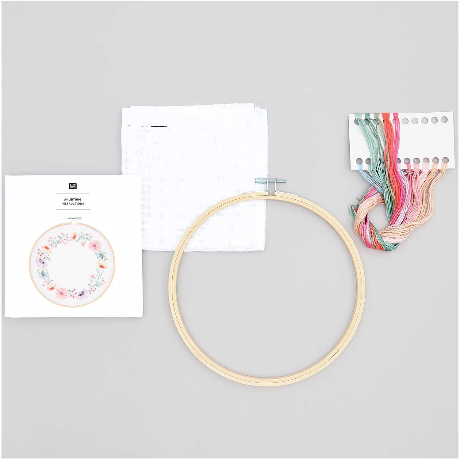 Stickpackung Blumenkranz Stickpackung Blumenkranz