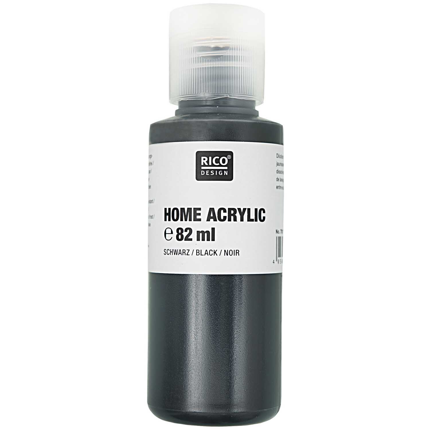 Home Acrylic 82ml Farbe Schwarz von Rico Design Home Acrylic von Rico Design in Schwarz, 82ml Flasche, ideal für kreative Projekte.
