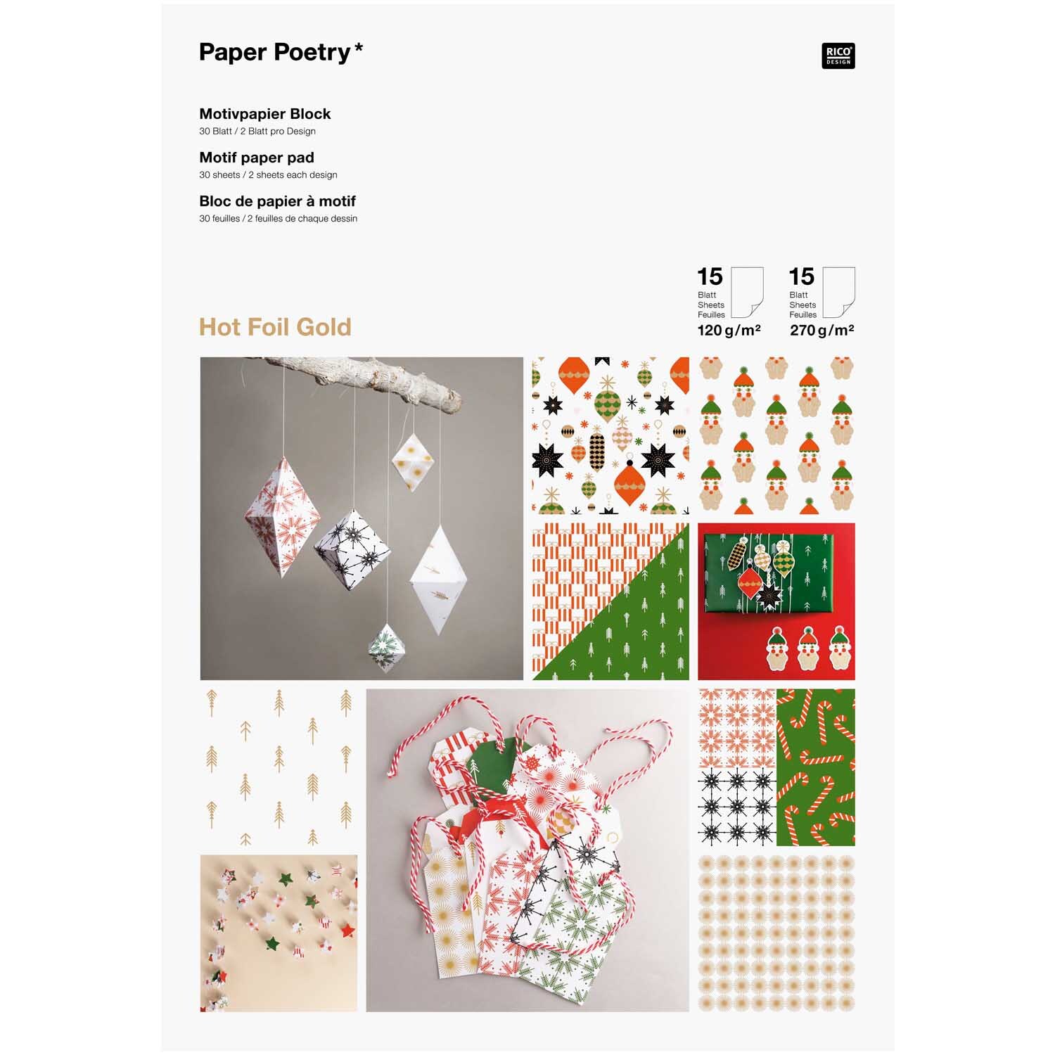 Paper Poetry Motivpapier Block 21x30cm 30 Blatt Paper Poetry Motivpapier Block 21x30cm 30 Blatt