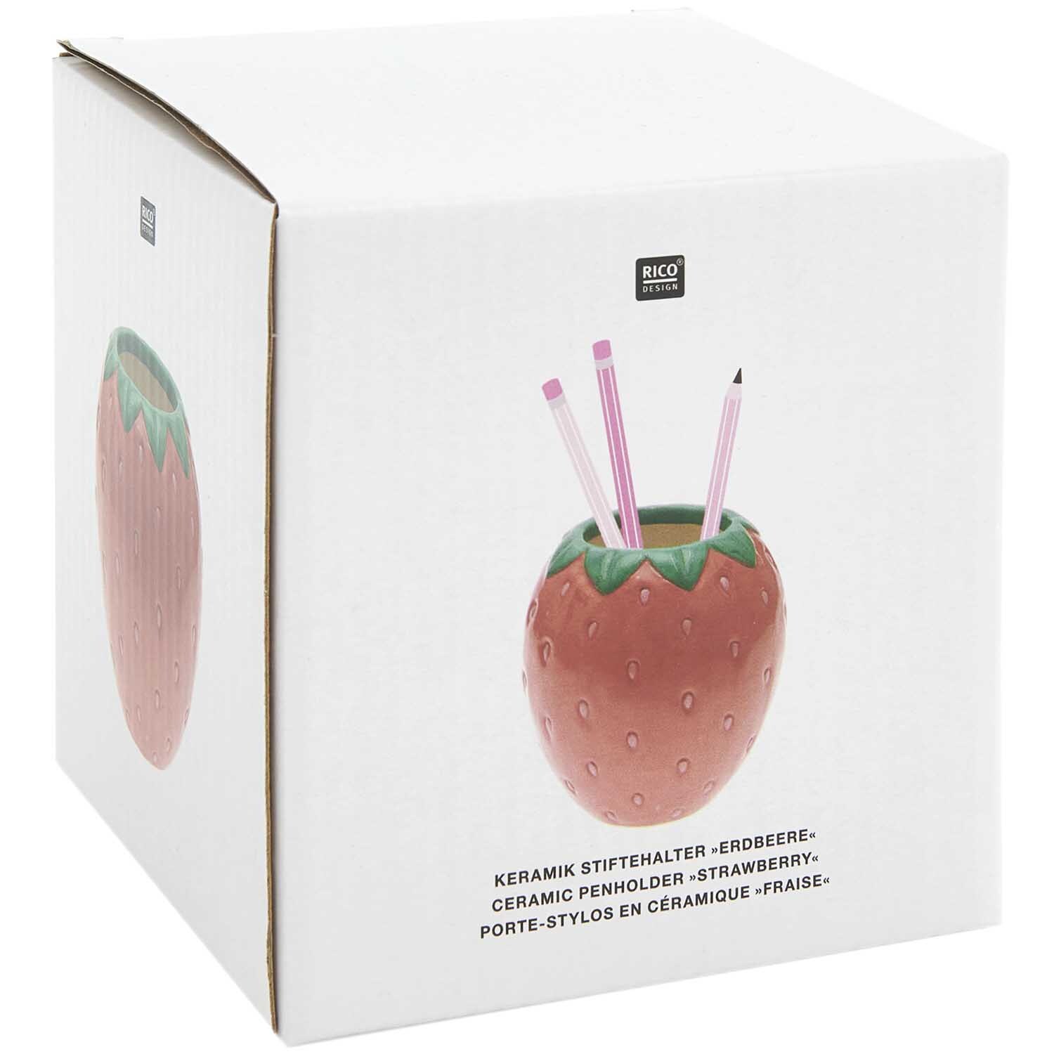 Keramik Stiftehalter Erdbeere Ø10,5cm Keramik Stiftehalter Erdbeere Ø10,5cm