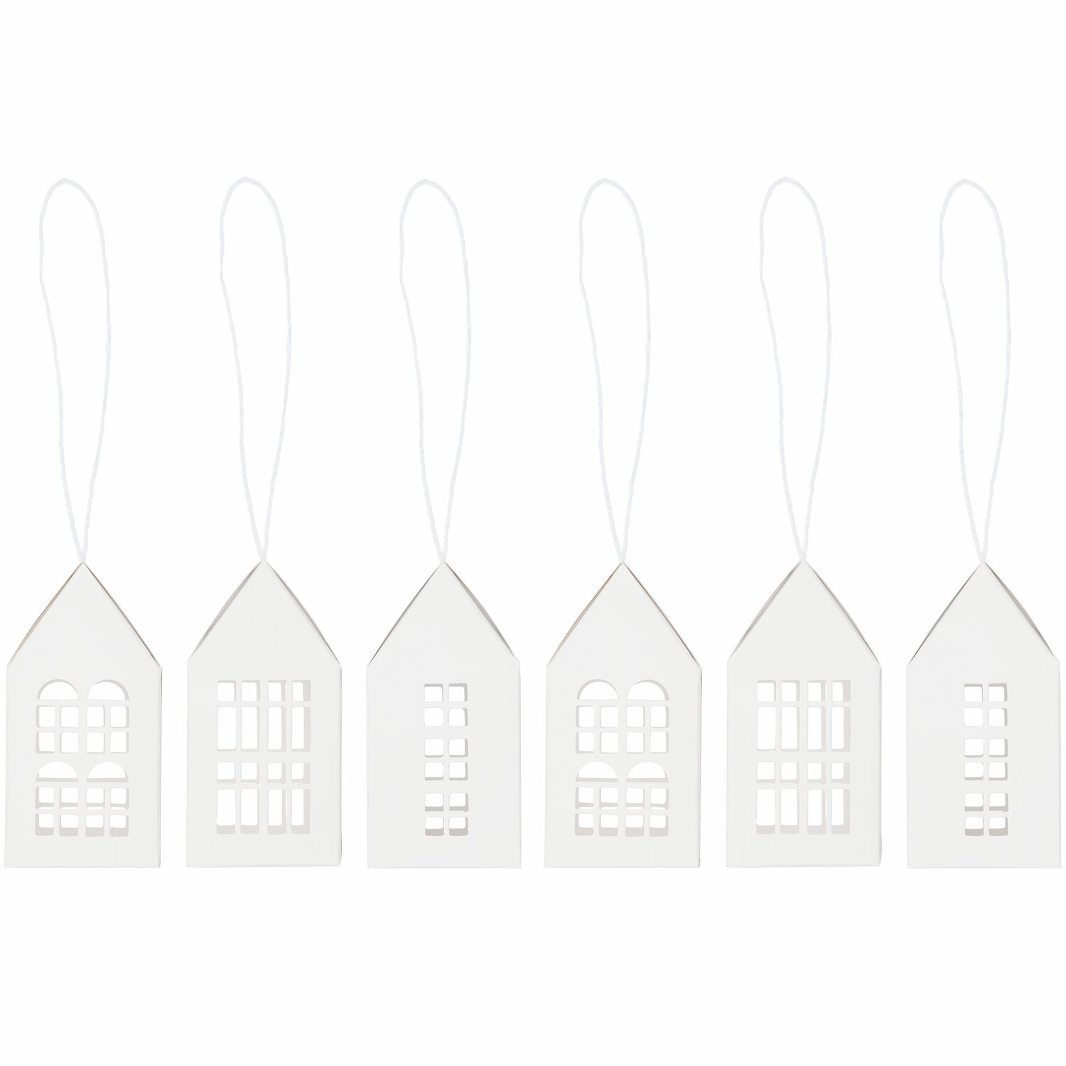 Adventskalender Papphäuser 24 Stück 7x5x5cm Farbe Weiß von Rico Design
