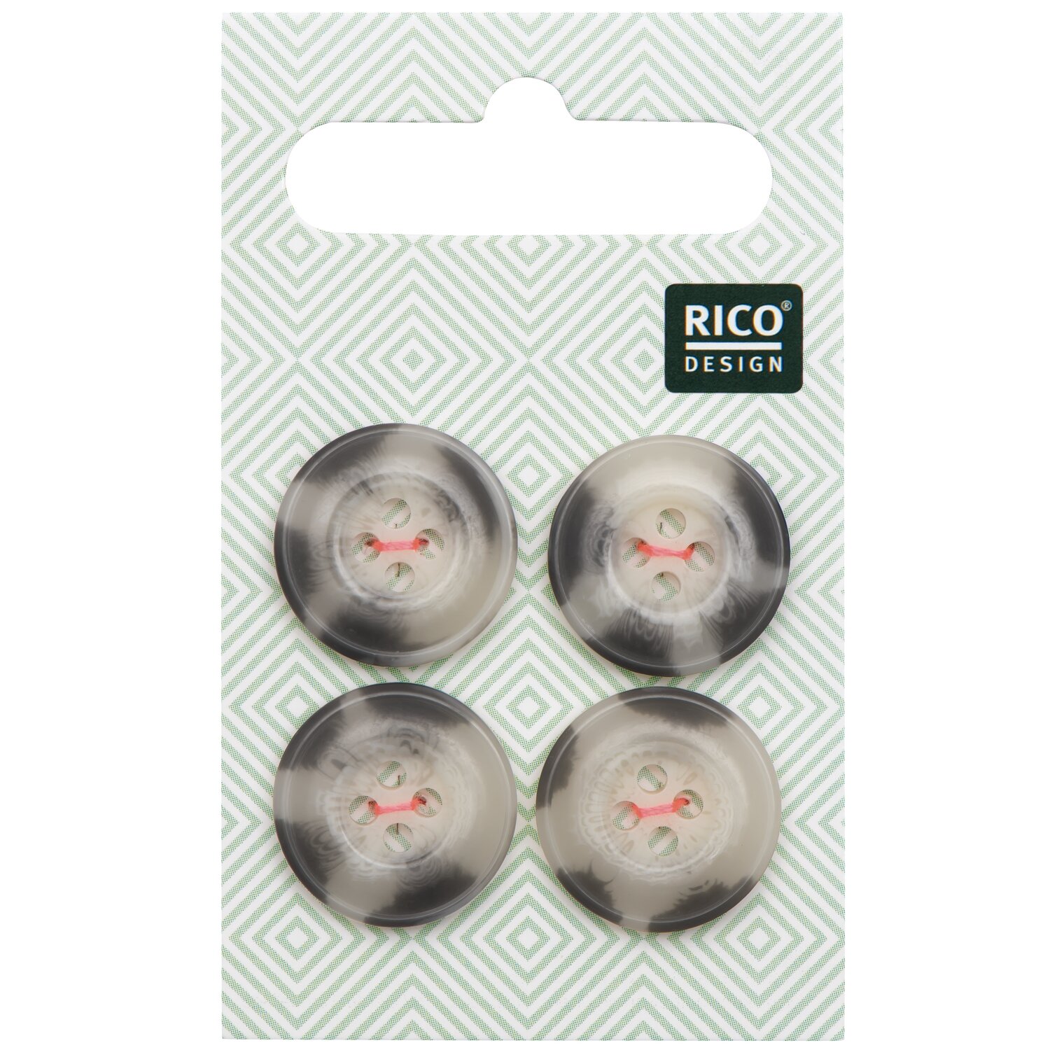 Knopf beige-grau 1,7cm strukturiert von Rico Design