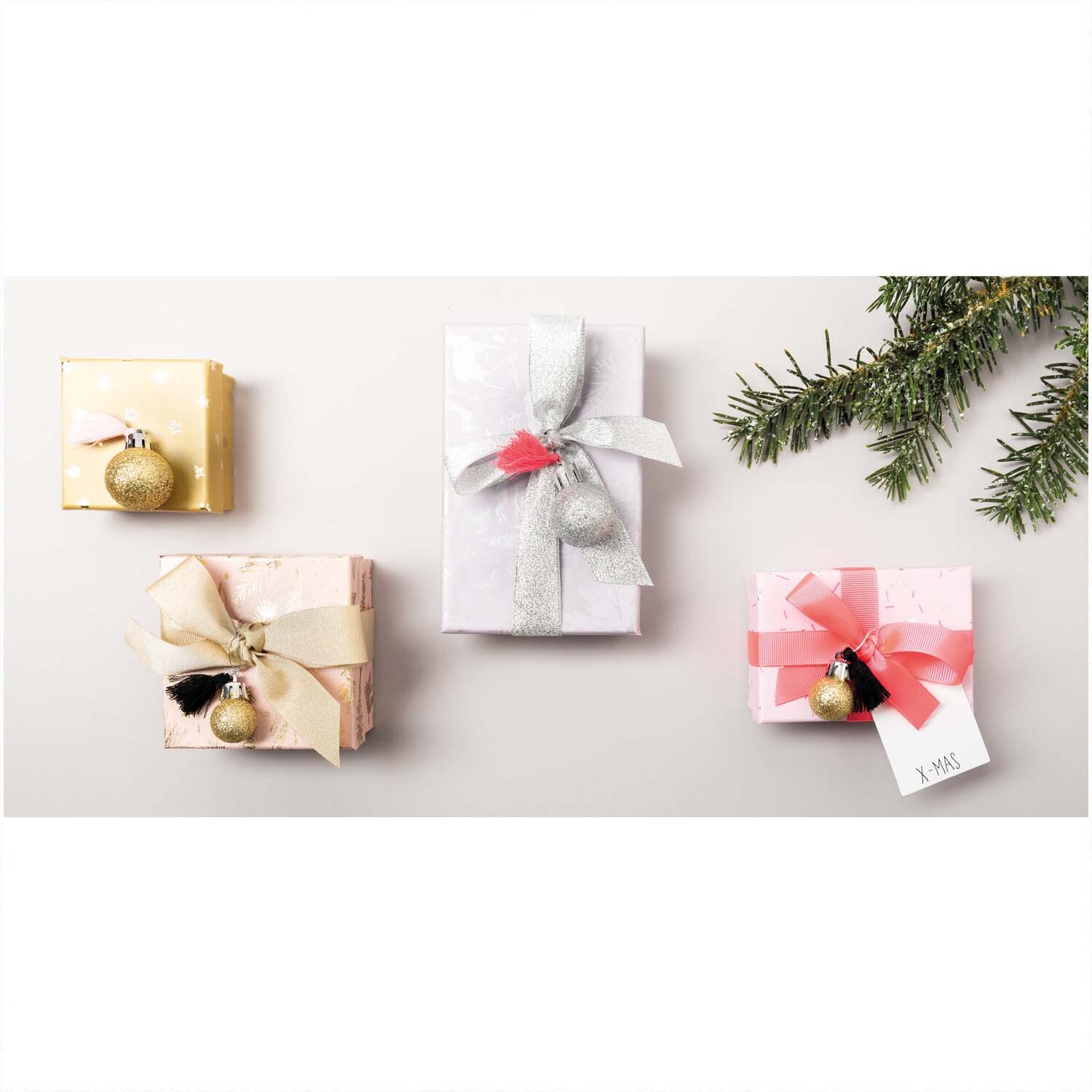 Paper Patch Papier Nostalgic Christmas Zweige rosa-gold 30x42cm Paper Patch Papier Nostalgic Christmas Zweige rosa-gold 30x42cm
