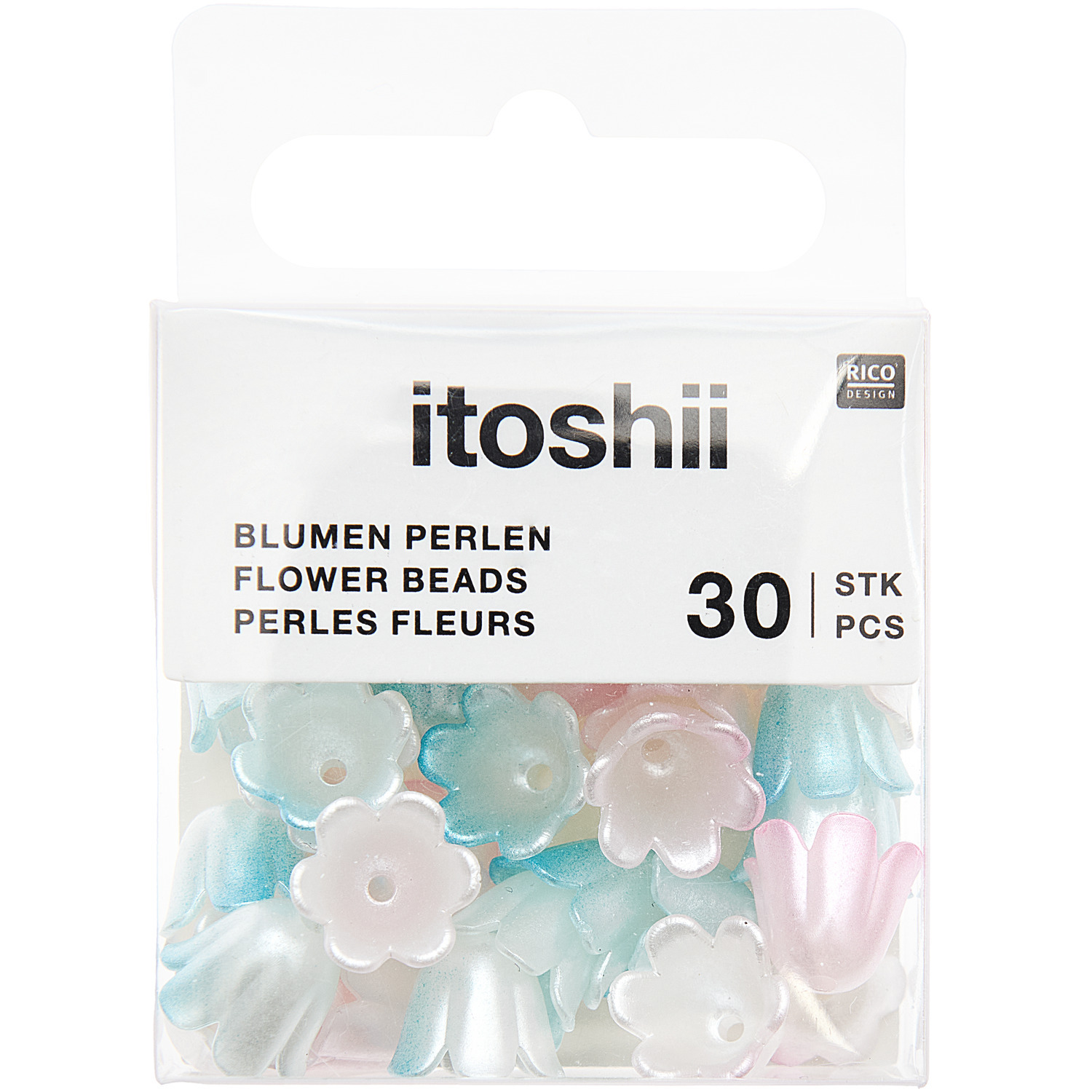 itoshii Blumen Perlen Perlrosa/Blau itoshii Blumen Perlen Perlrosa/Blau