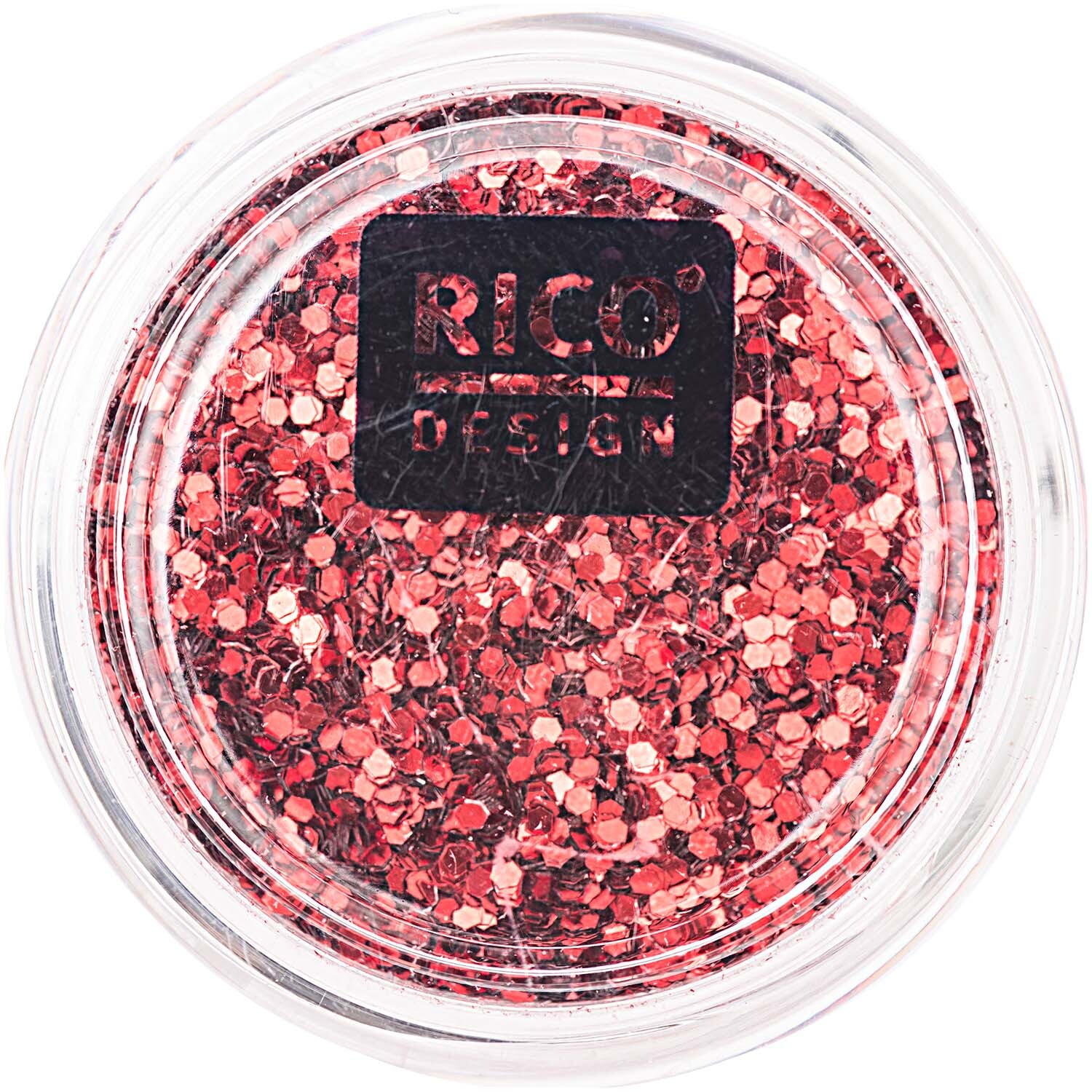 Glitter große Flakes 6g Farbe Rot von Rico Design