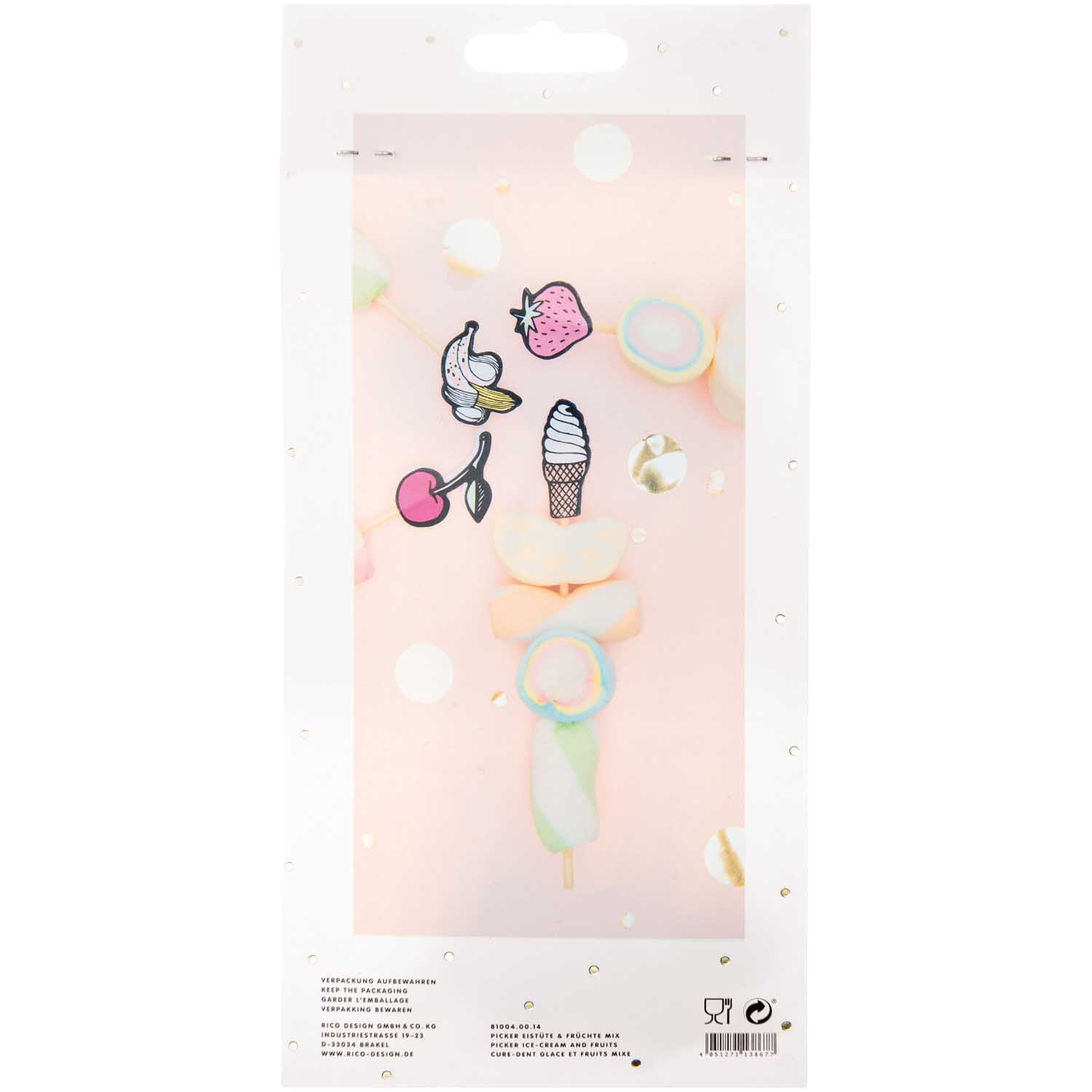 Picker Mix Eistüte-Früchte 15cm 24 Stück Picker Mix Eistüte-Früchte 15cm 24 Stück