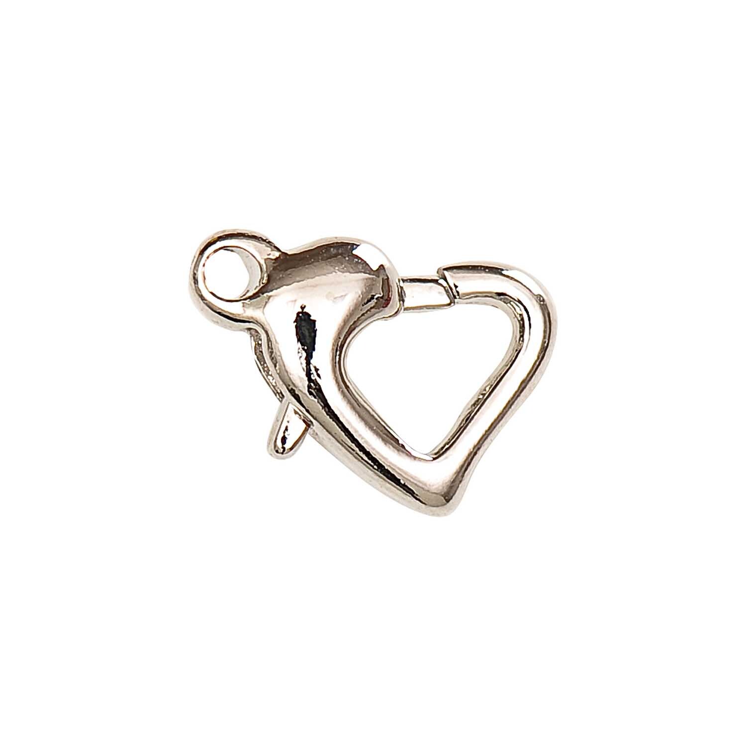 Karabiner Herz silber 9x13mm