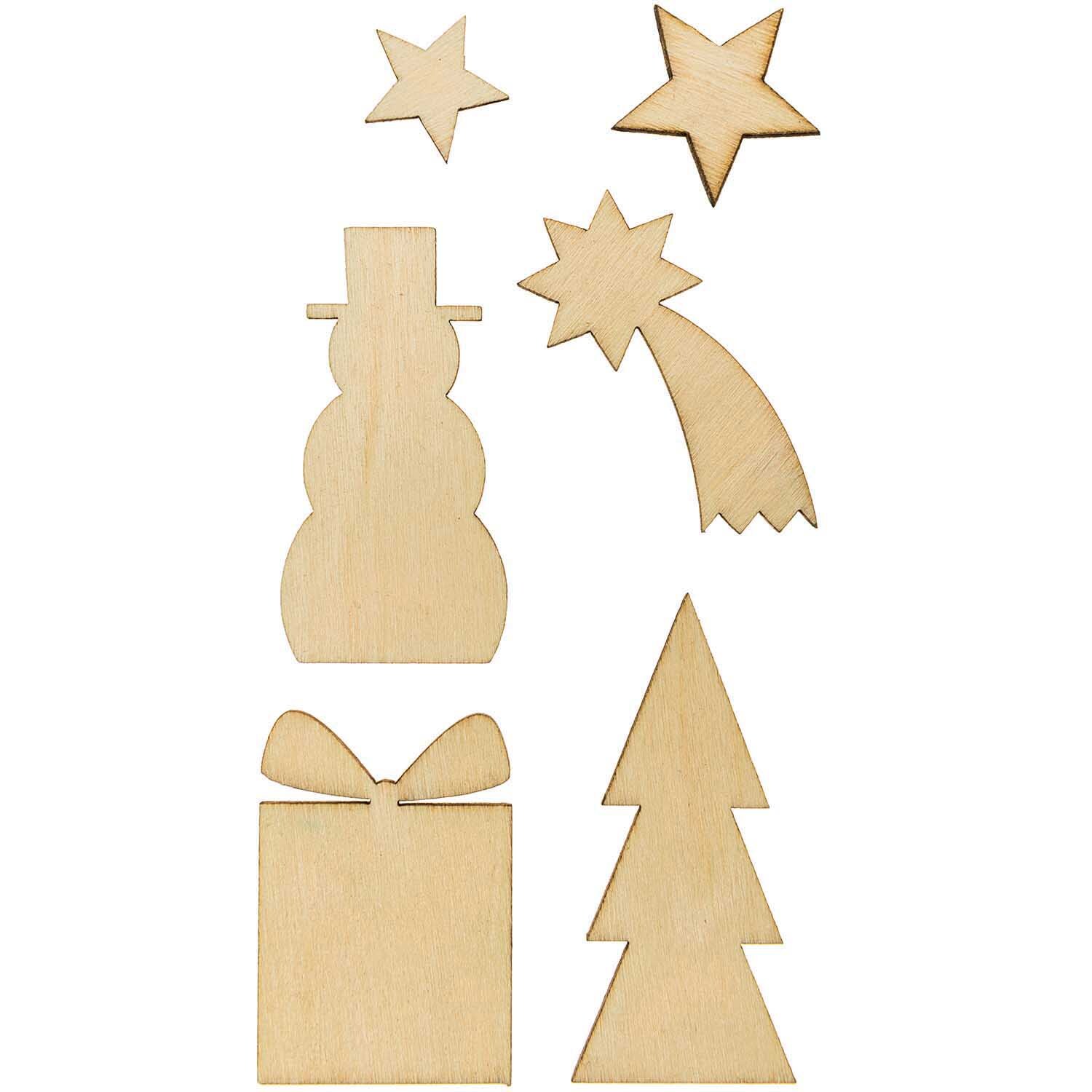 Holzdeko-Set Weihnachten Mix
