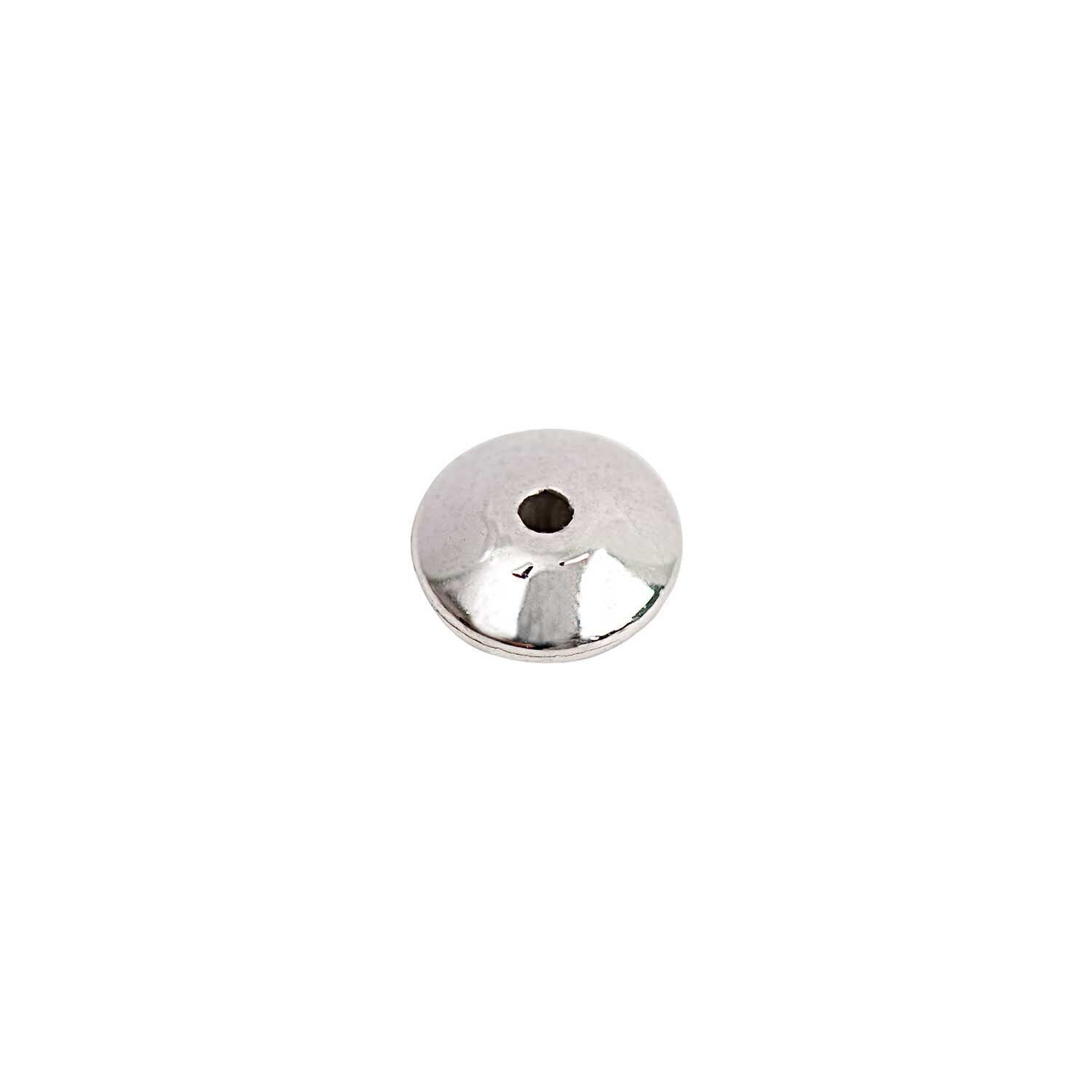 Perle glatt rund silber 9x5mm 30 Stück
