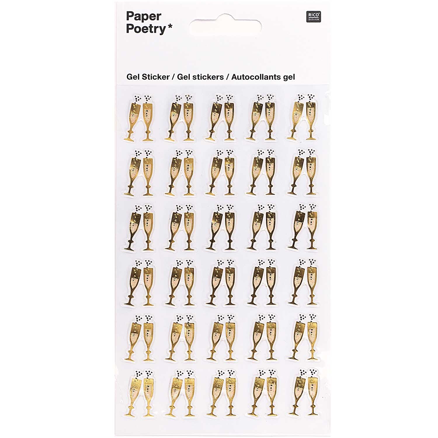 Paper Poetry Gelsticker Sektgläser gold Paper Poetry Gelsticker Sektgläser gold