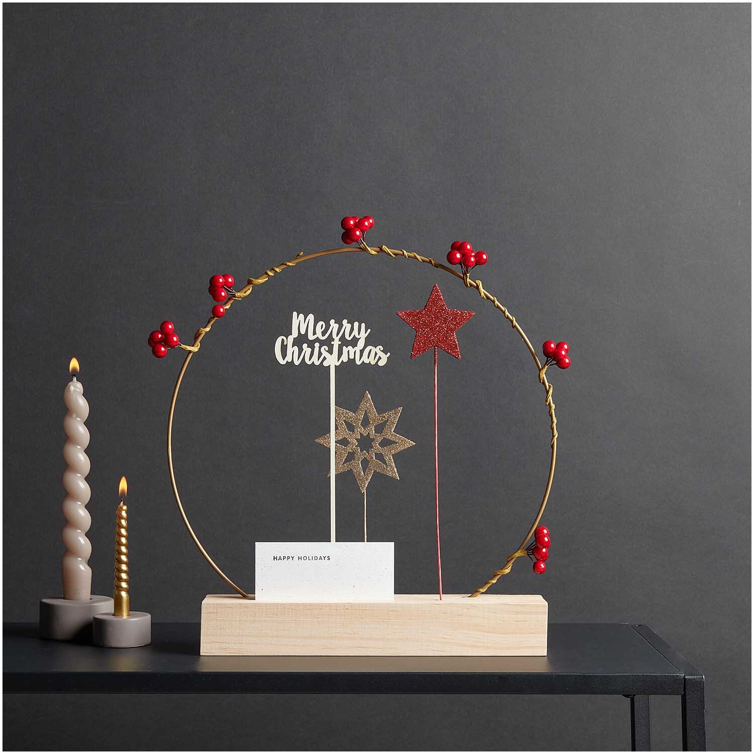 Holzpicker Merry Christmas 25,7x7,8cm Holzpicker Merry Christmas 25,7x7,8cm