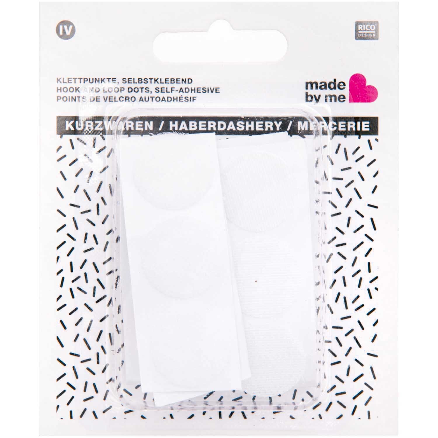 Klettpunkte selbstklebend weiß 20mm von Rico Design