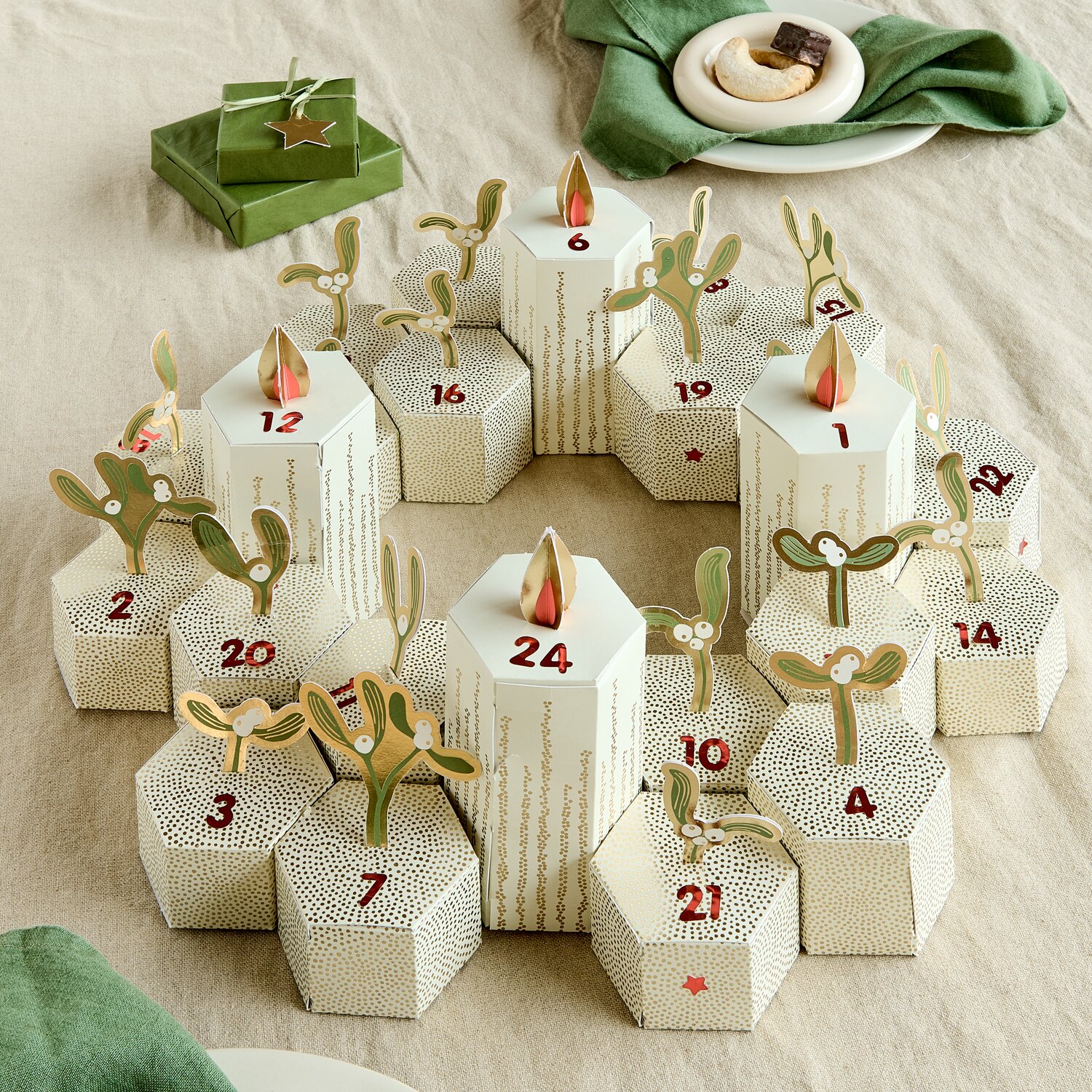 Adventskalender Bastelset Mistelzweige von Rico Design