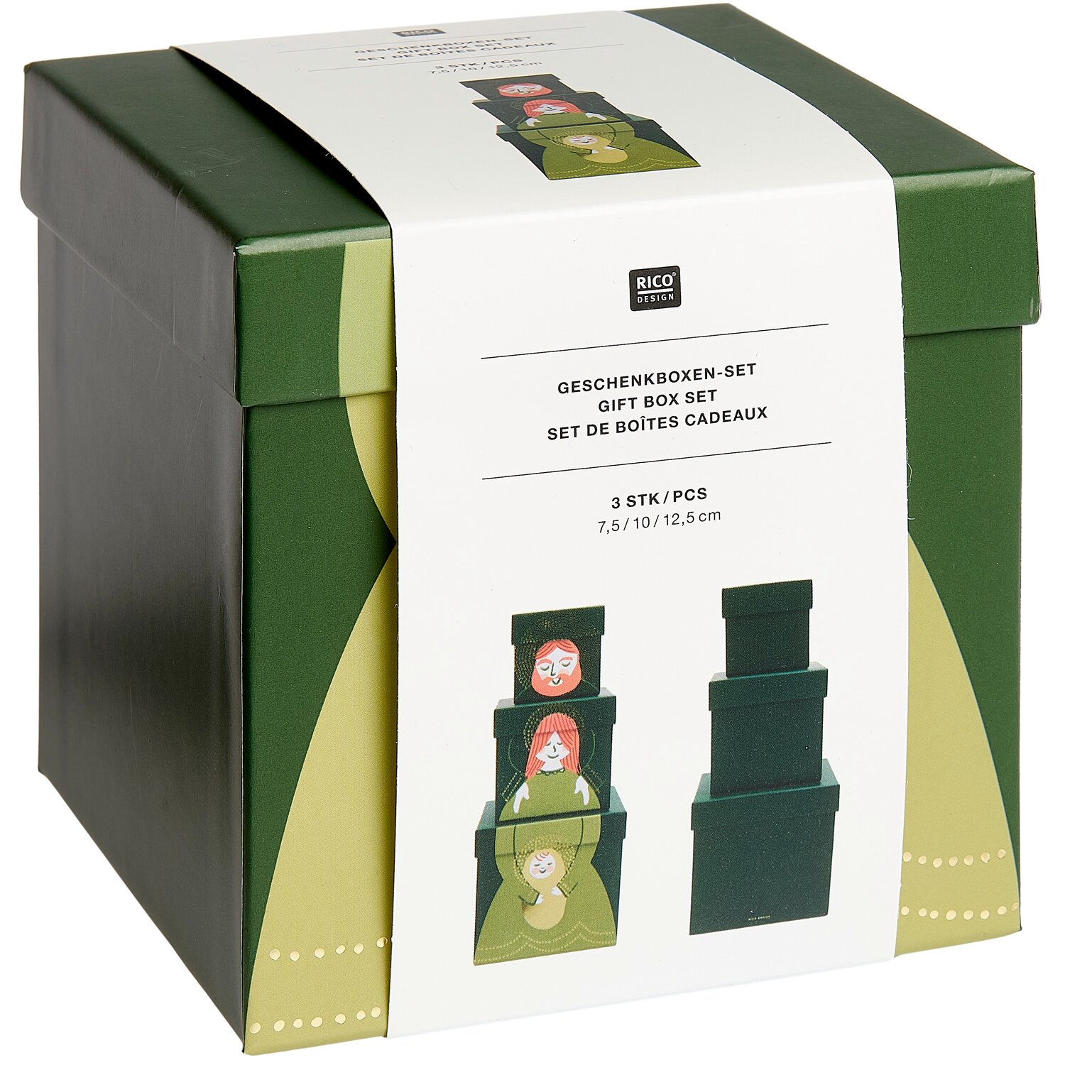 Geschenkboxen Set Advent Heilige Familie 3 Stück von Rico Design