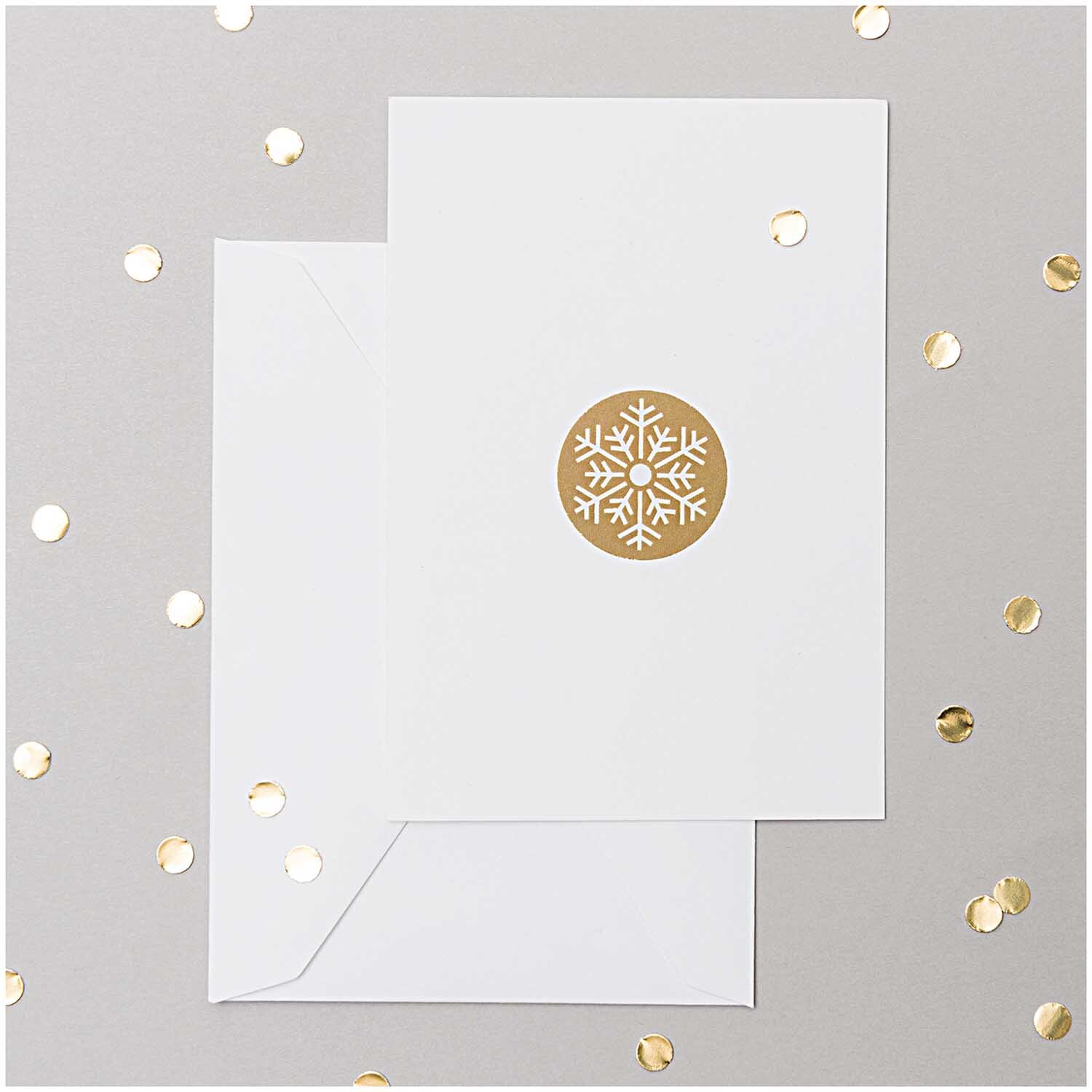 Paper Poetry Sticker Eiskristalle gold-silber 4 Bogen