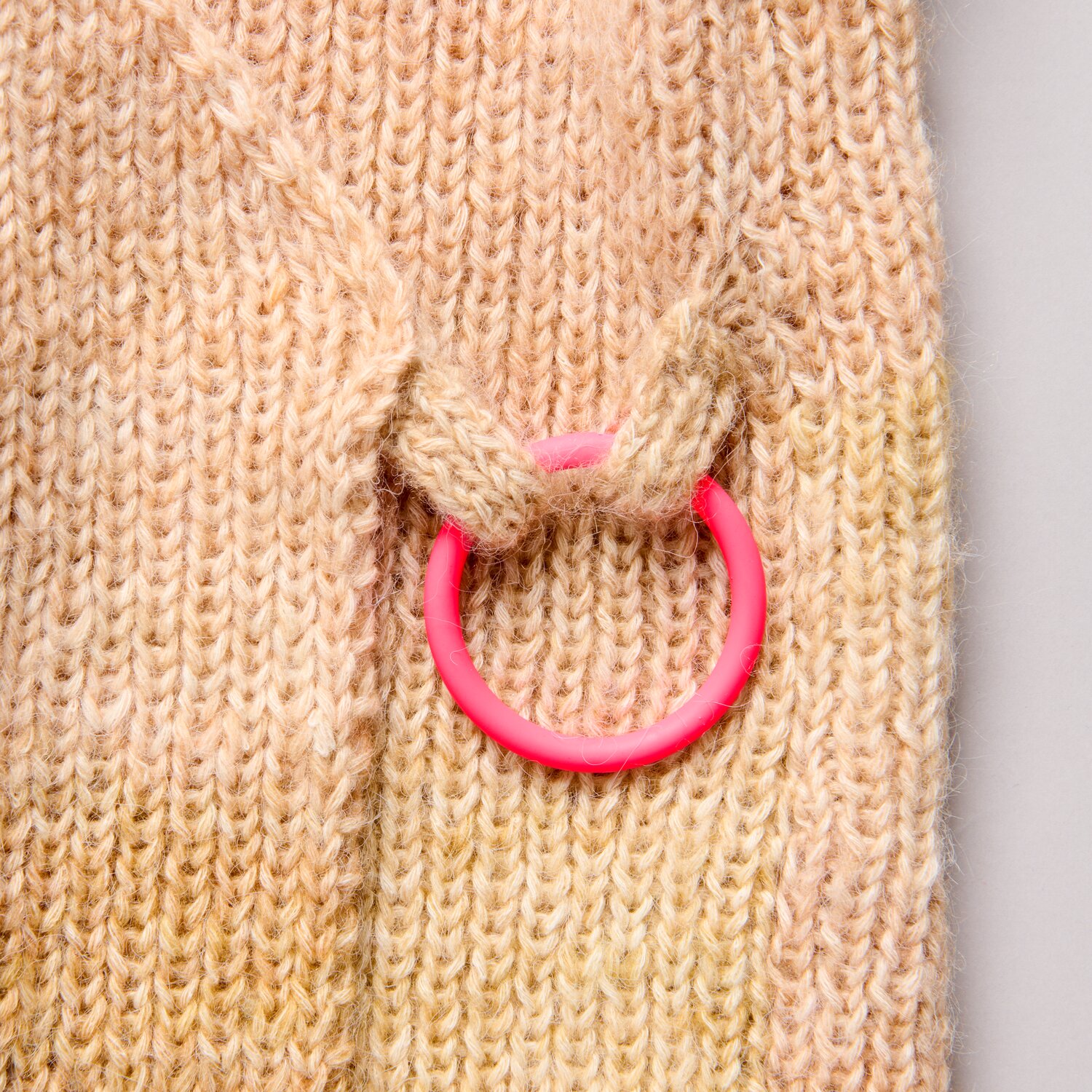 Karabiner-Ring Neon Pink Größe Ø4,8cm von Rico Design