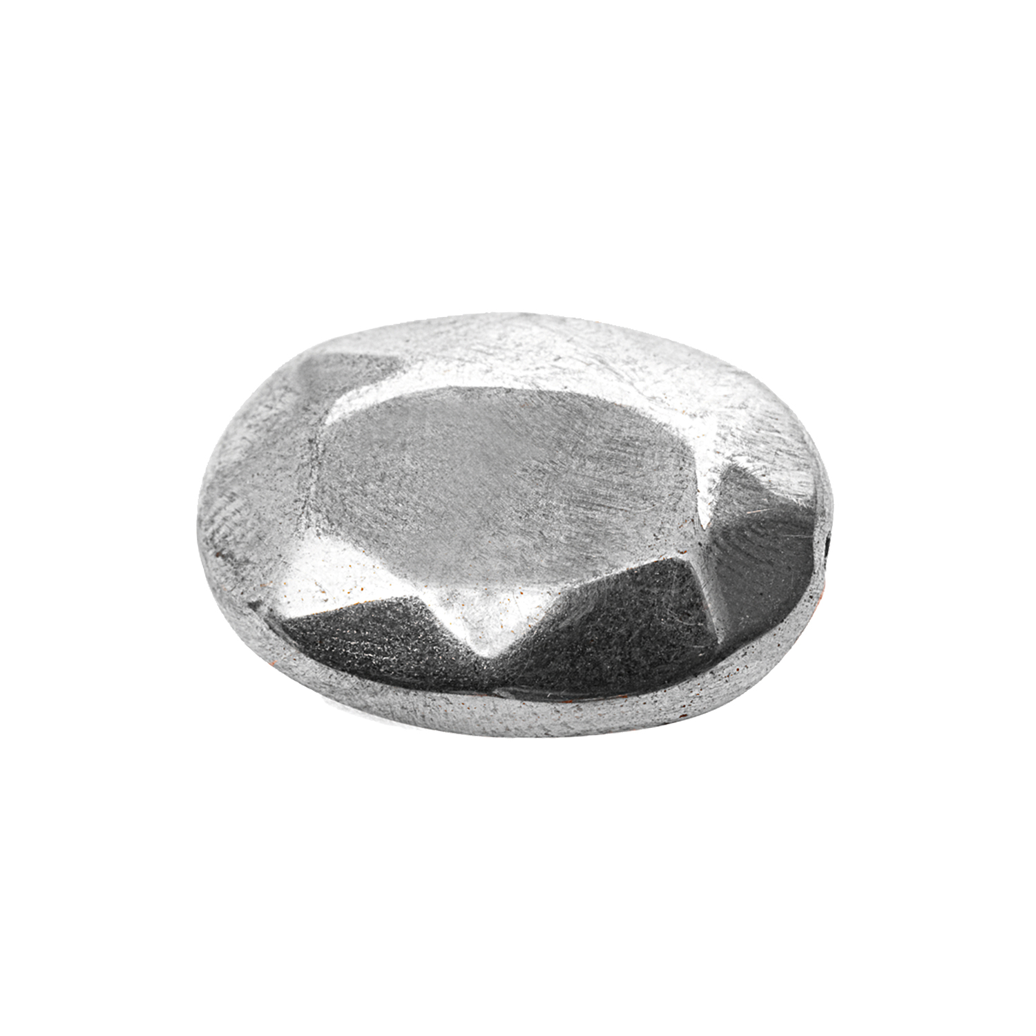 Scheiben oval silber 25x17mm 4 Stück mit Facetten