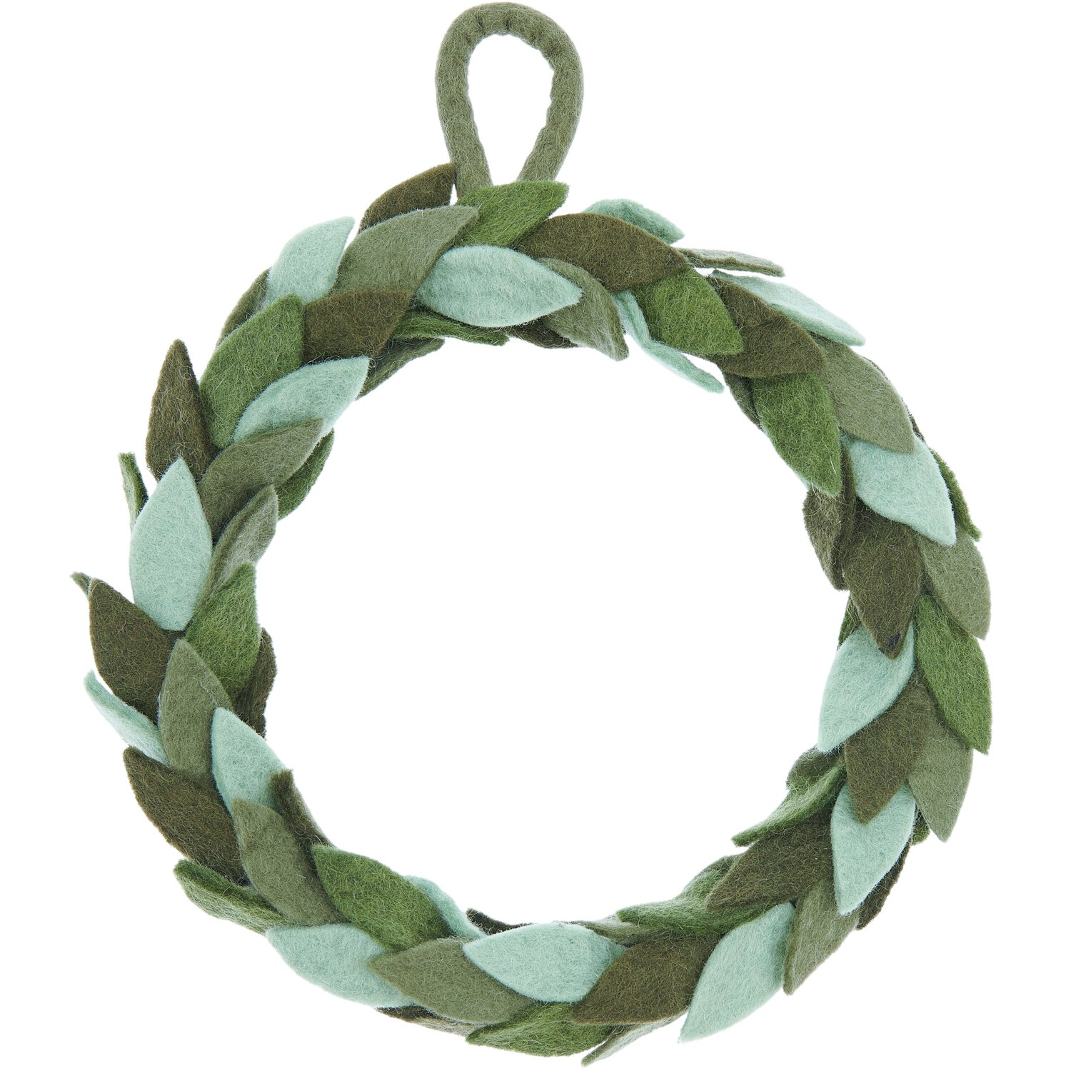 Filz-Blätterkranz Grün Ø25cm von Rico Design