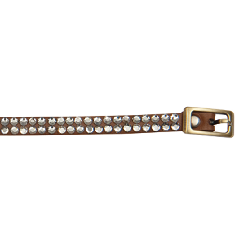 Strassarmband braun-grau 2reihig von Rico Design