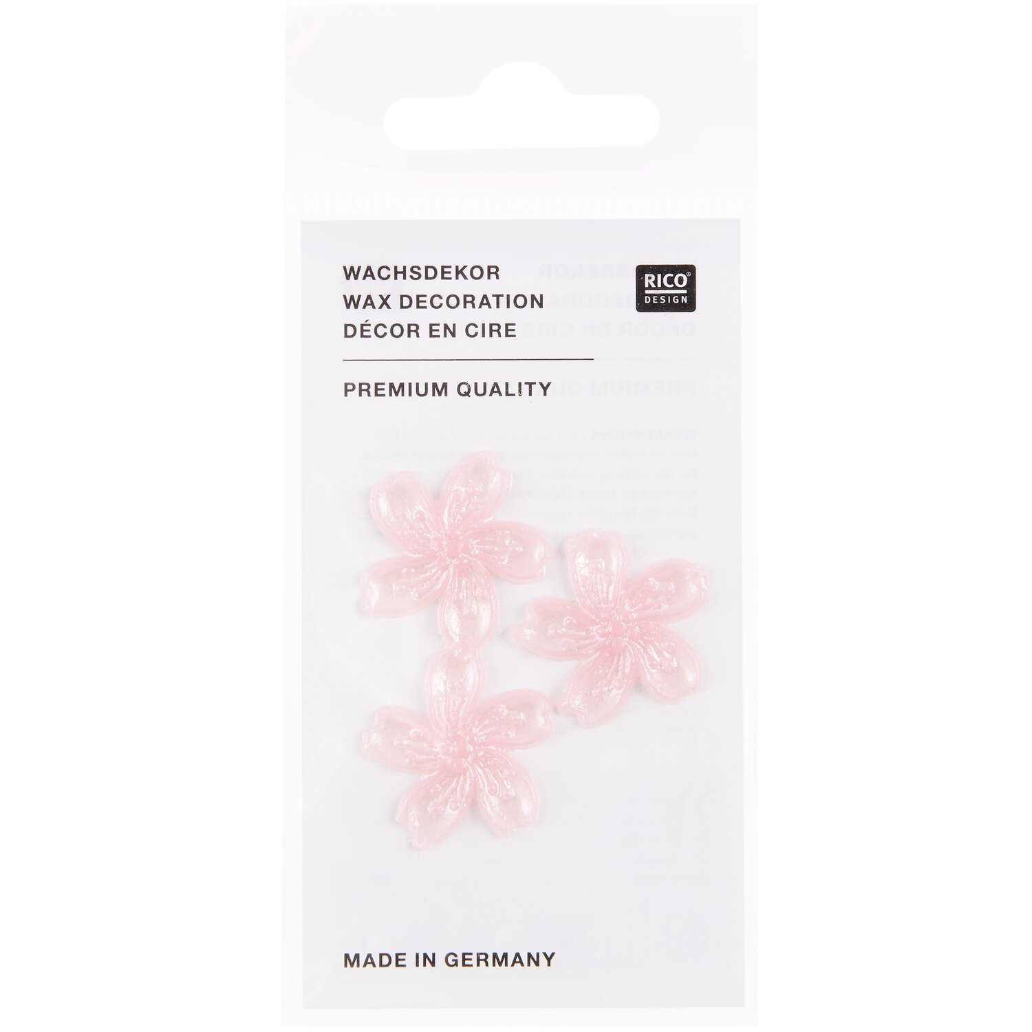 Wachsdekor Blüte Altrosa Perlmut von Rico Design