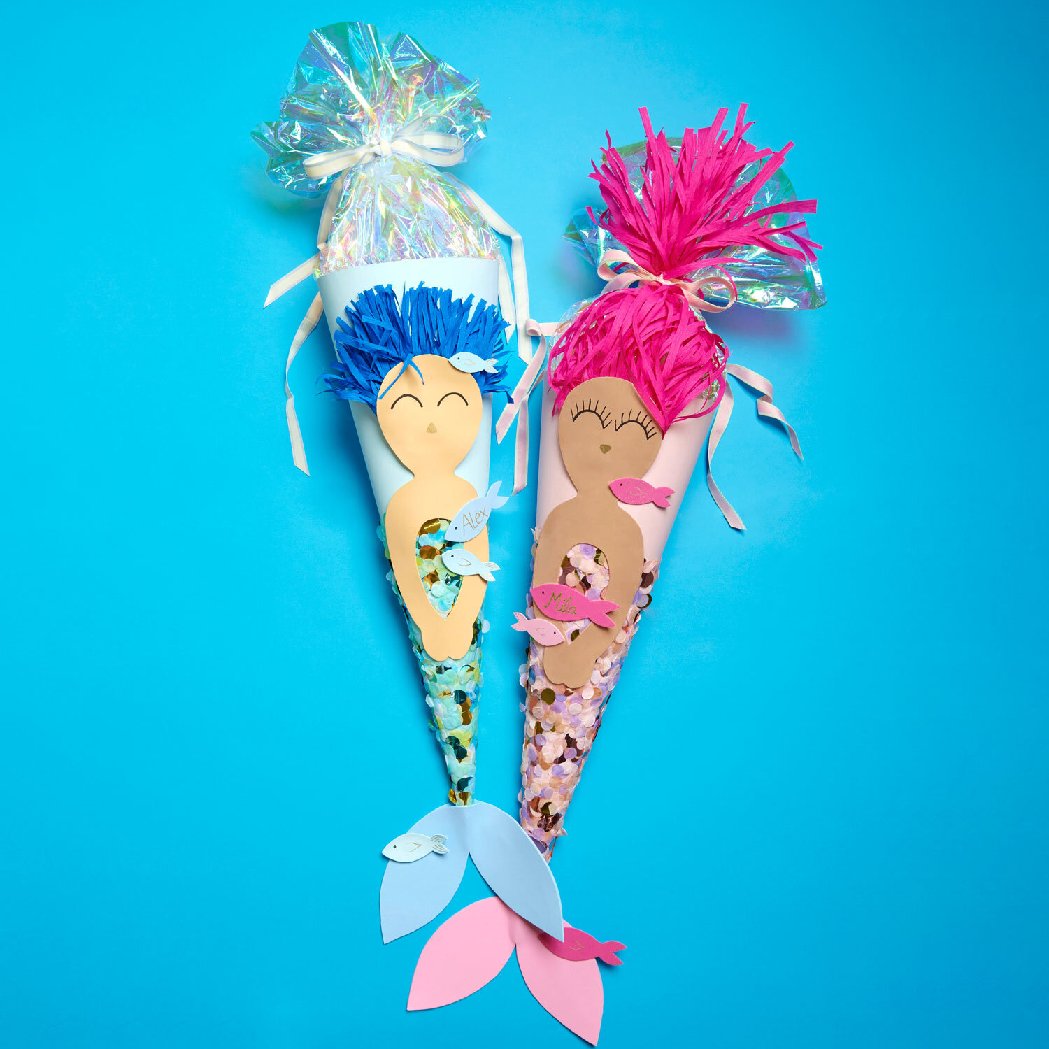 Bastelanleitung Meerjungfrauen-Schultüte von Rico Design