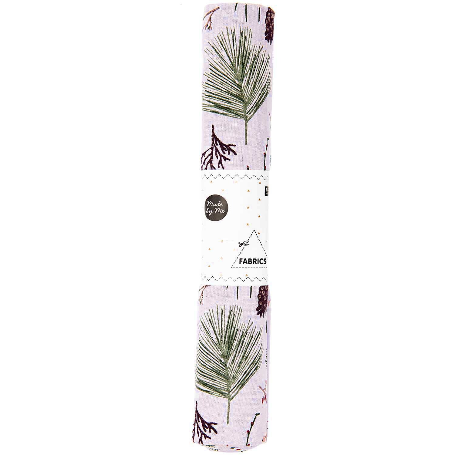 Druckstoff Nostalgic Christmas Zweige rosa 50x140cm Druckstoff Nostalgic Christmas Zweige rosa 50x140cm
