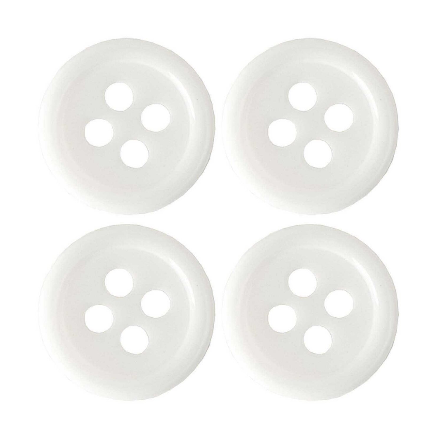 Knopf weiß 11mm 12 Stück von Rico Design