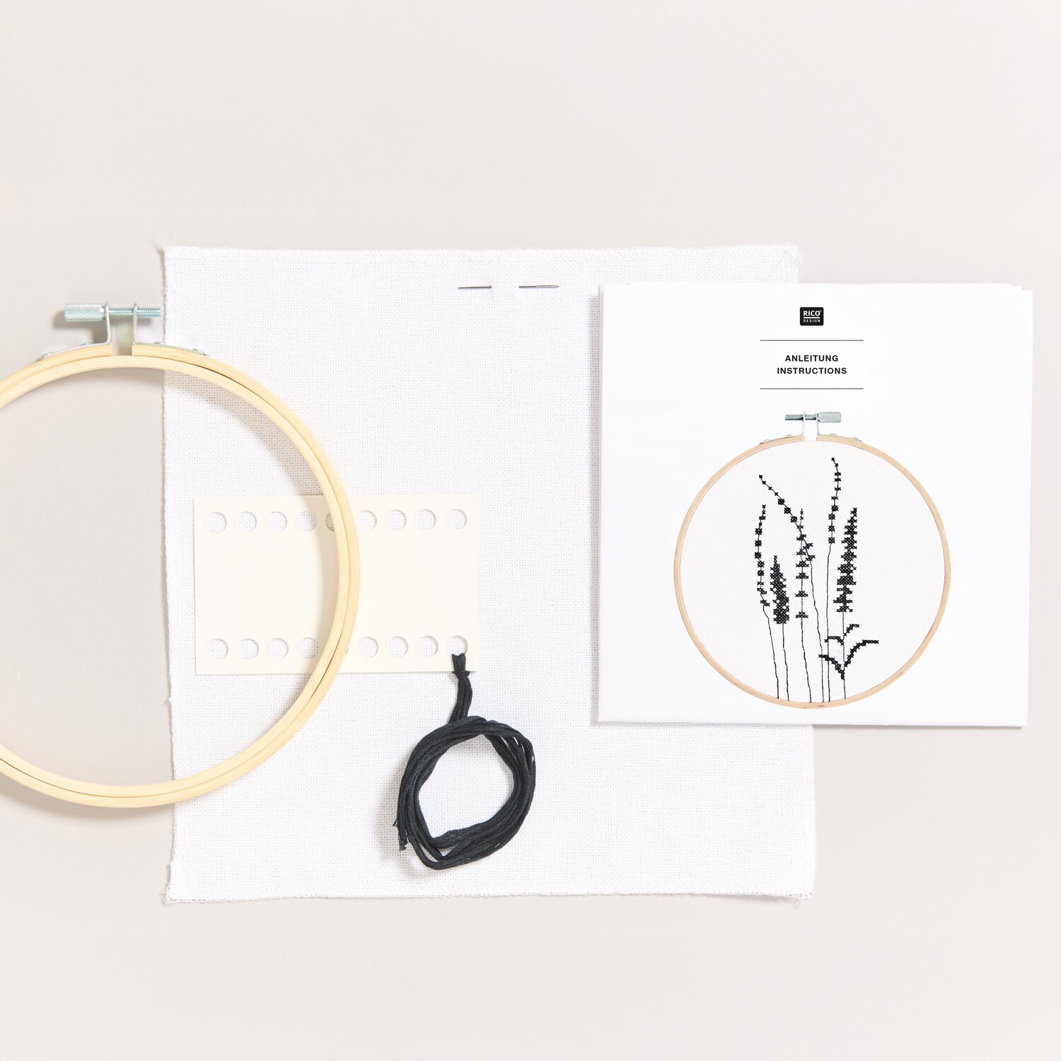 Stickpackung Gezählter Kreuzstich Gräser Ø15cm von Rico Design
