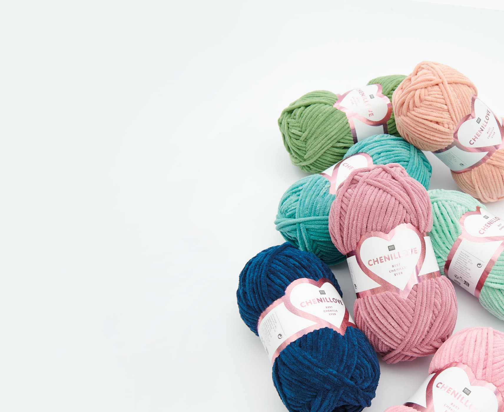 Wollknäuel von Chenille Garn