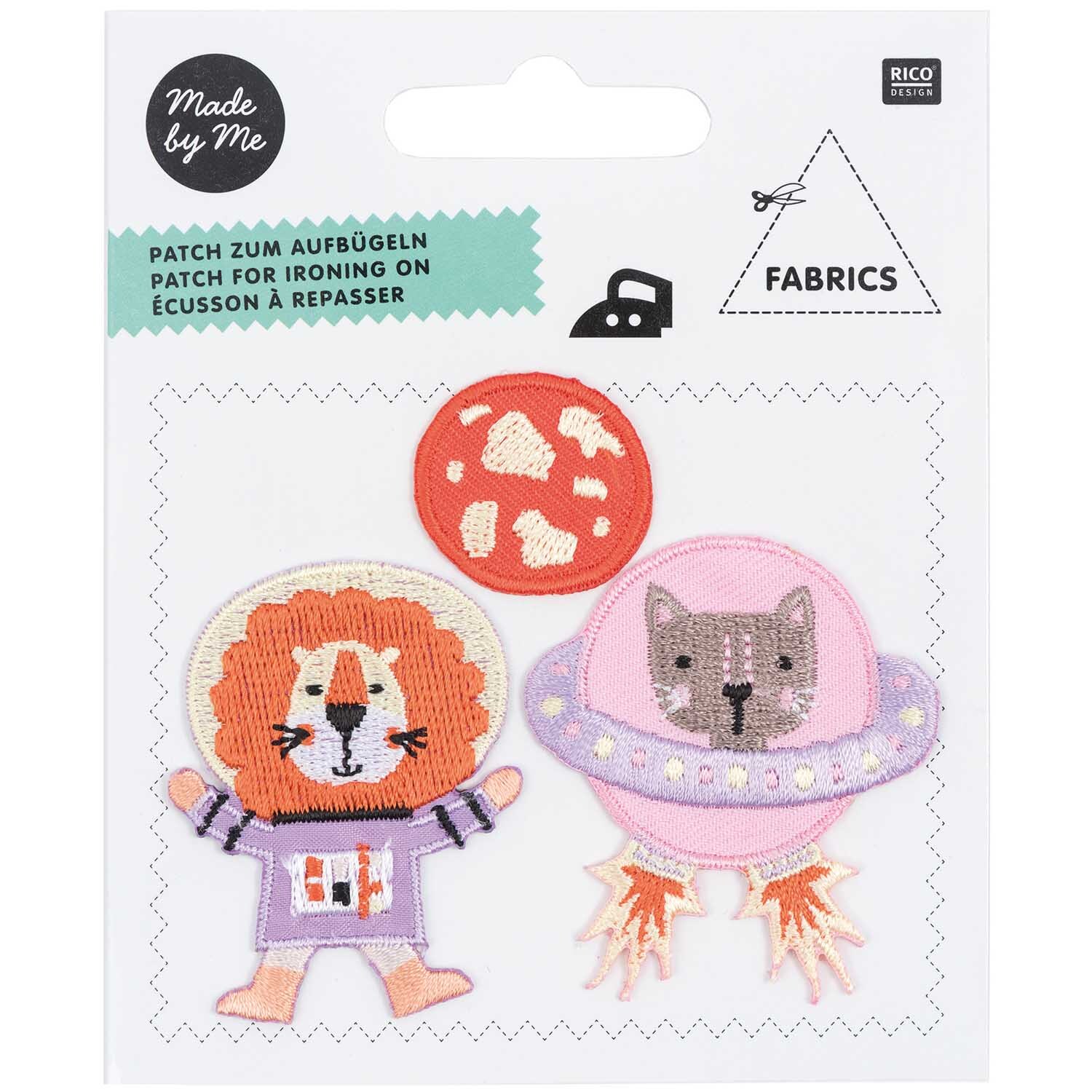 Patches kleine Astronauten rosa 3teilig