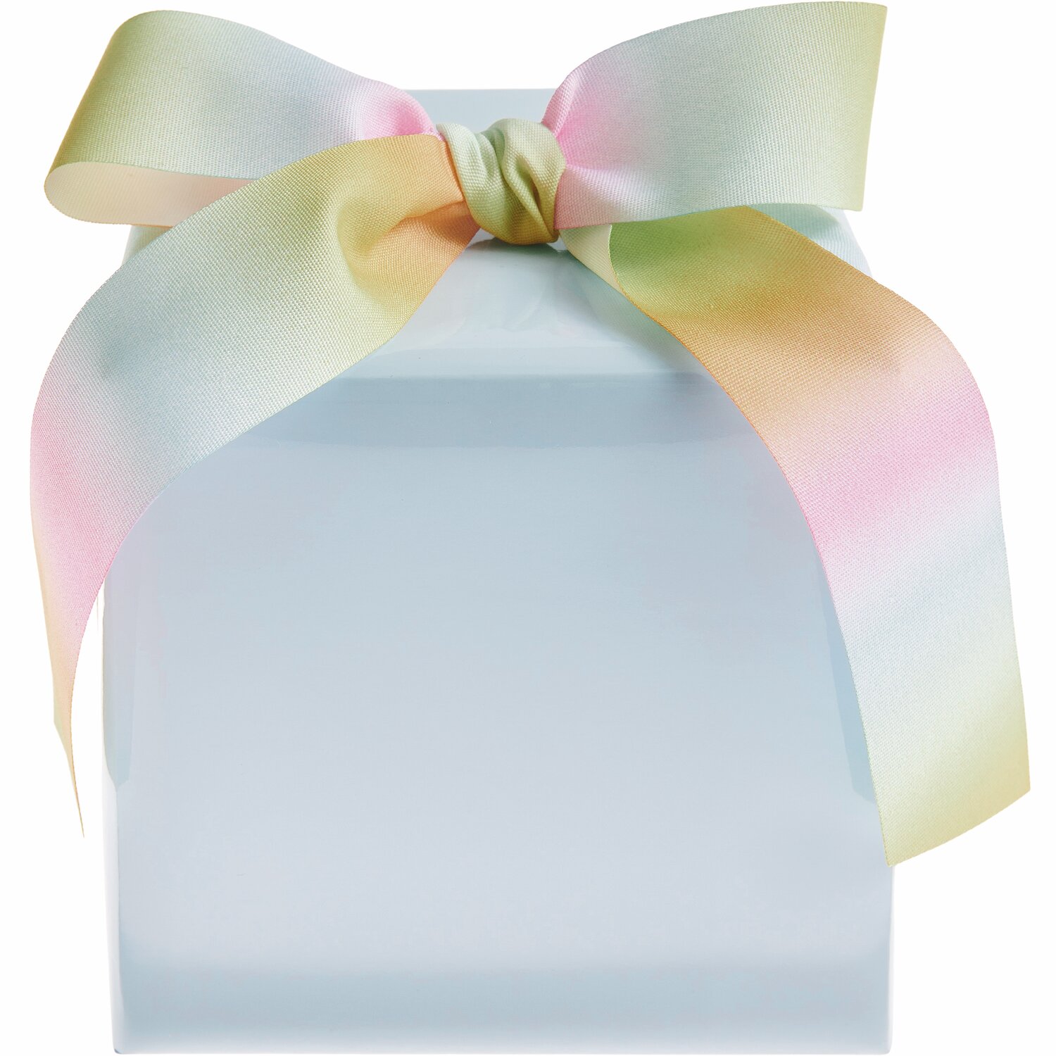 Paper Poetry Geschenkpapier Lack: Blaugraues Papier von Rico Design, verziert mit pastellfarbener Schleife.