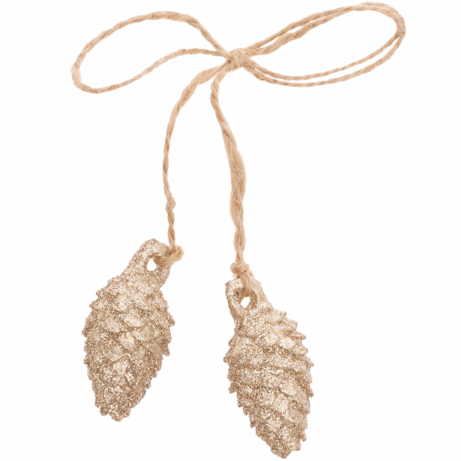 Hänger Zapfen aus Polyresin 2,5x4cm Farbe Gold von Rico Design